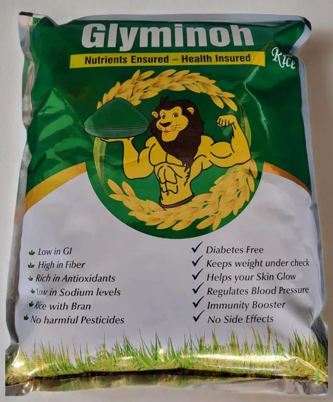 Glyminoh Low GI Rice 5 Kg | Single Polish Rice | Hand Pounded Rice | Diabetic Rice | Zinc & Fibre ri