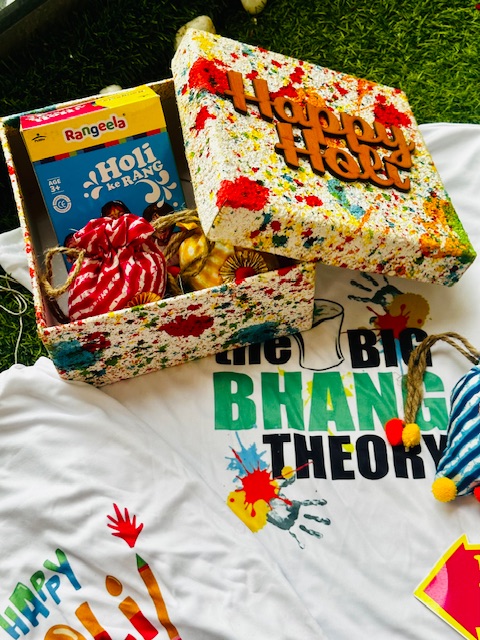 Holi Hamper Box with Selfie Stick