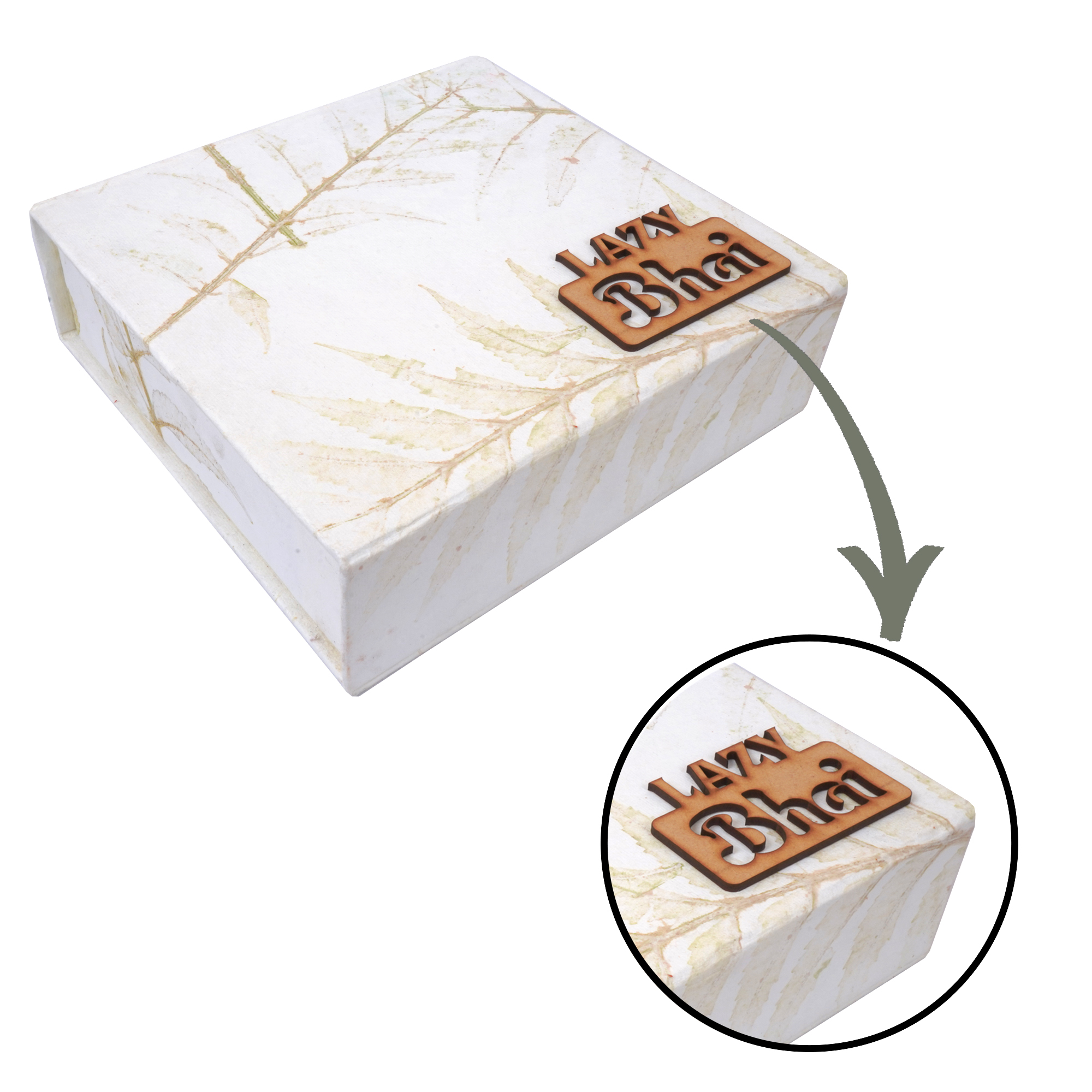 Rakhi Gift Hamper Box (LAZY Bhai)-with Eco friendly Leaf Imprint