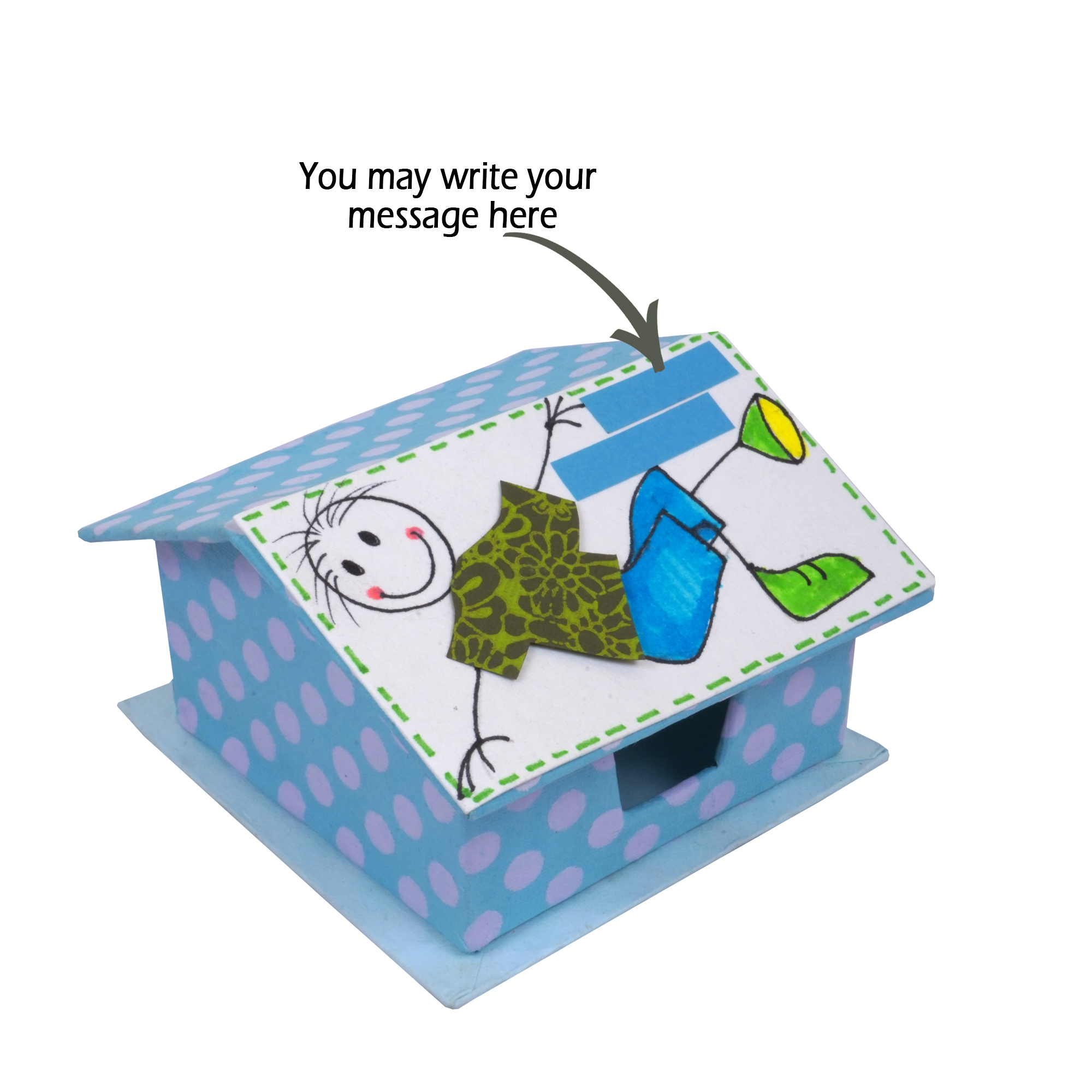 Hut Box with Hand crafted creative design
