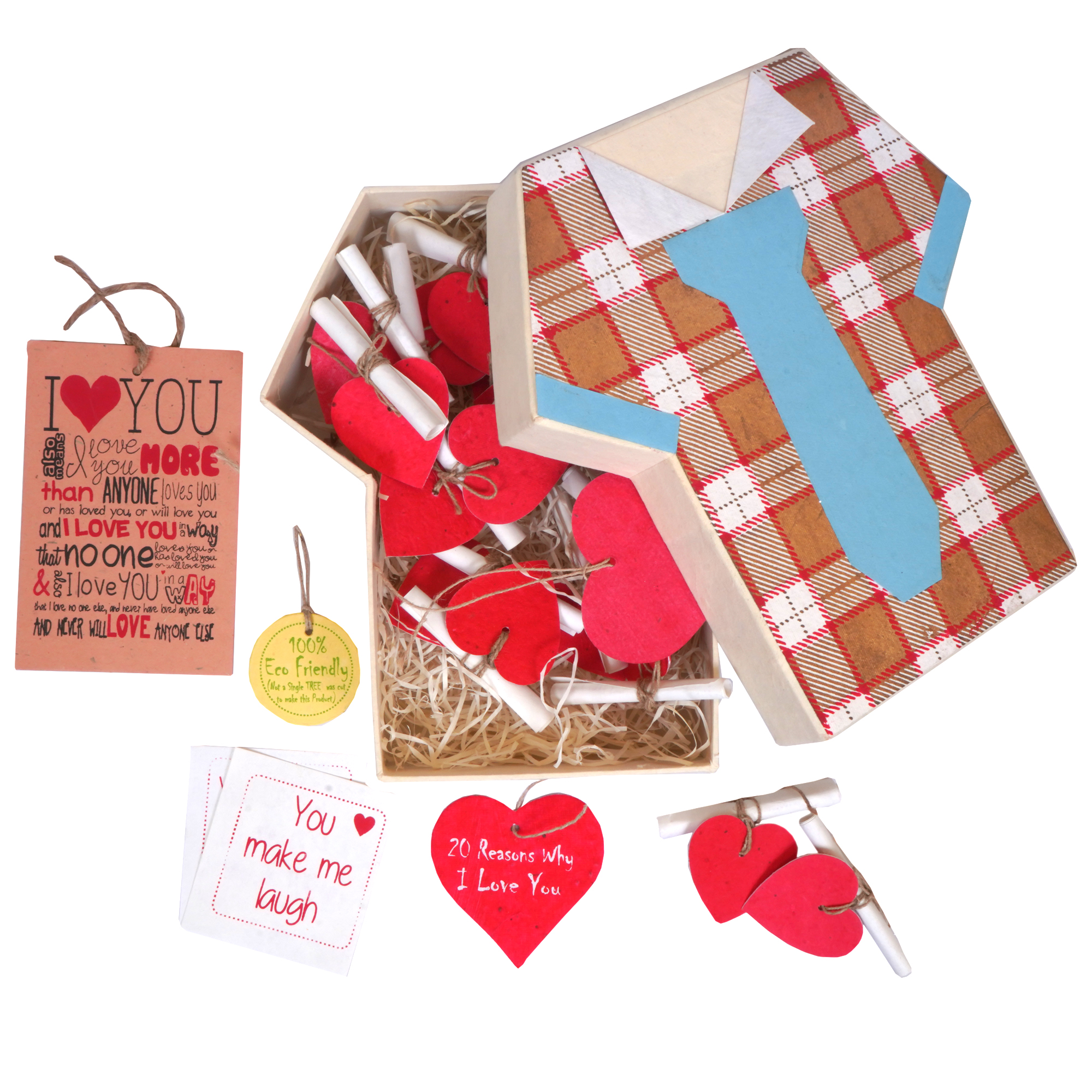 Shirt Box with Pre printed scrollers of love