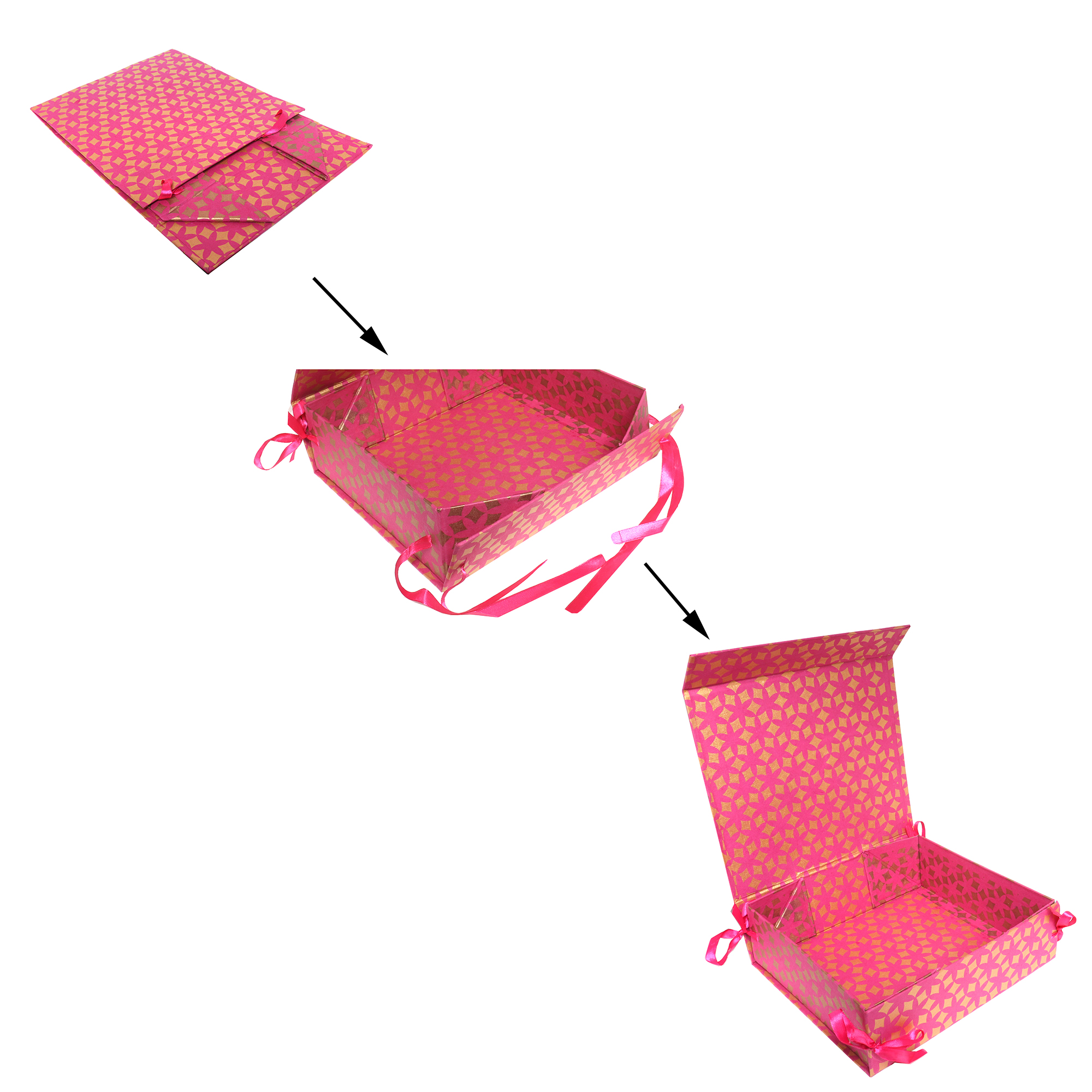 Collapsable box pink
