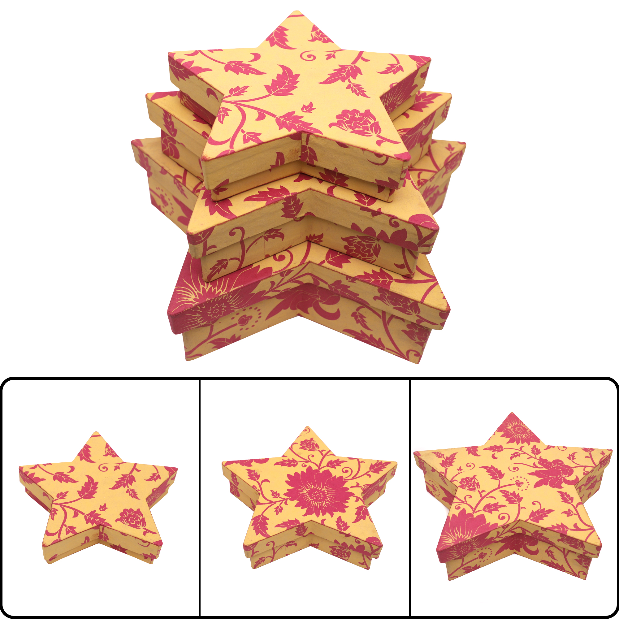 Star boxes in Layers (Set of 3)