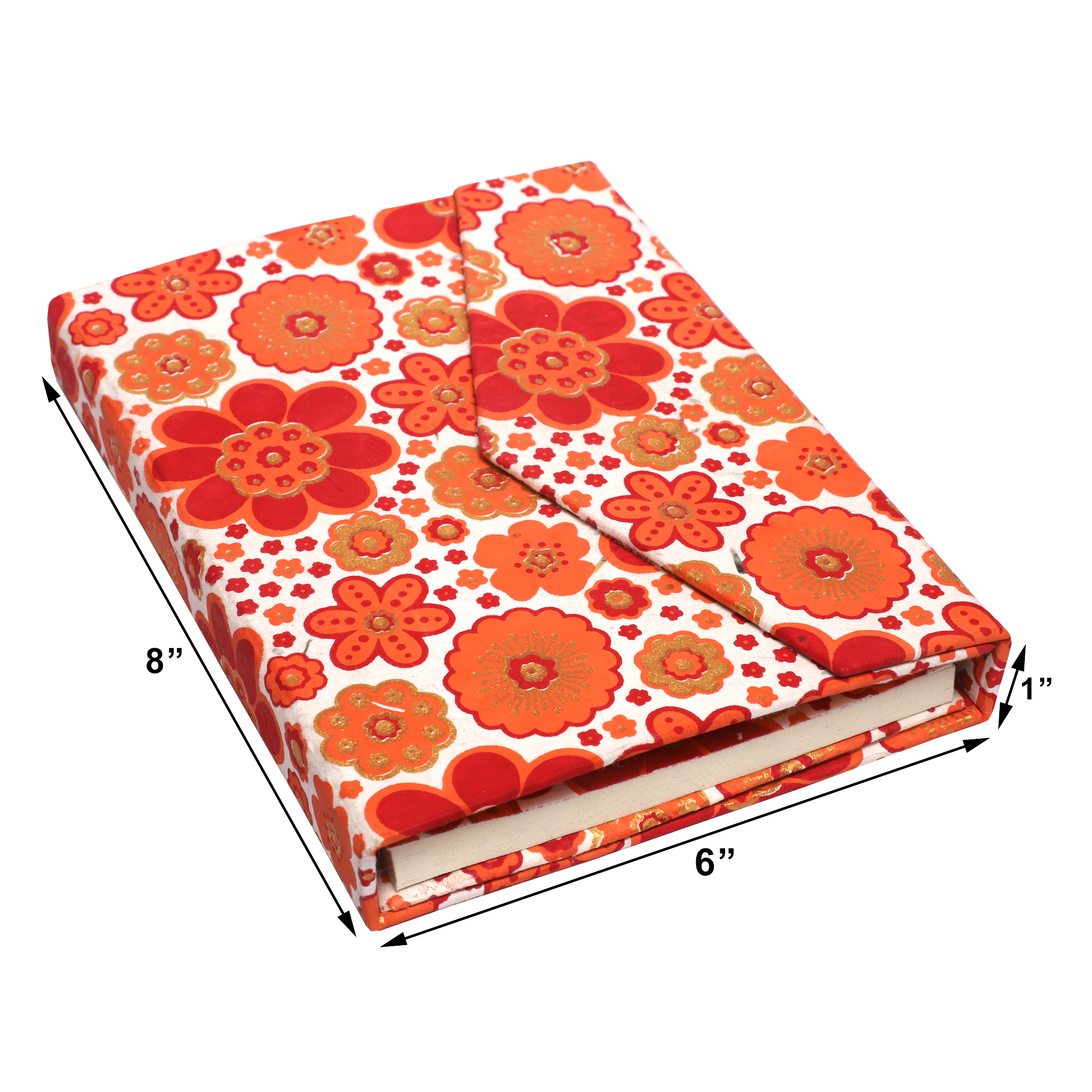 Orange diary with envelopes