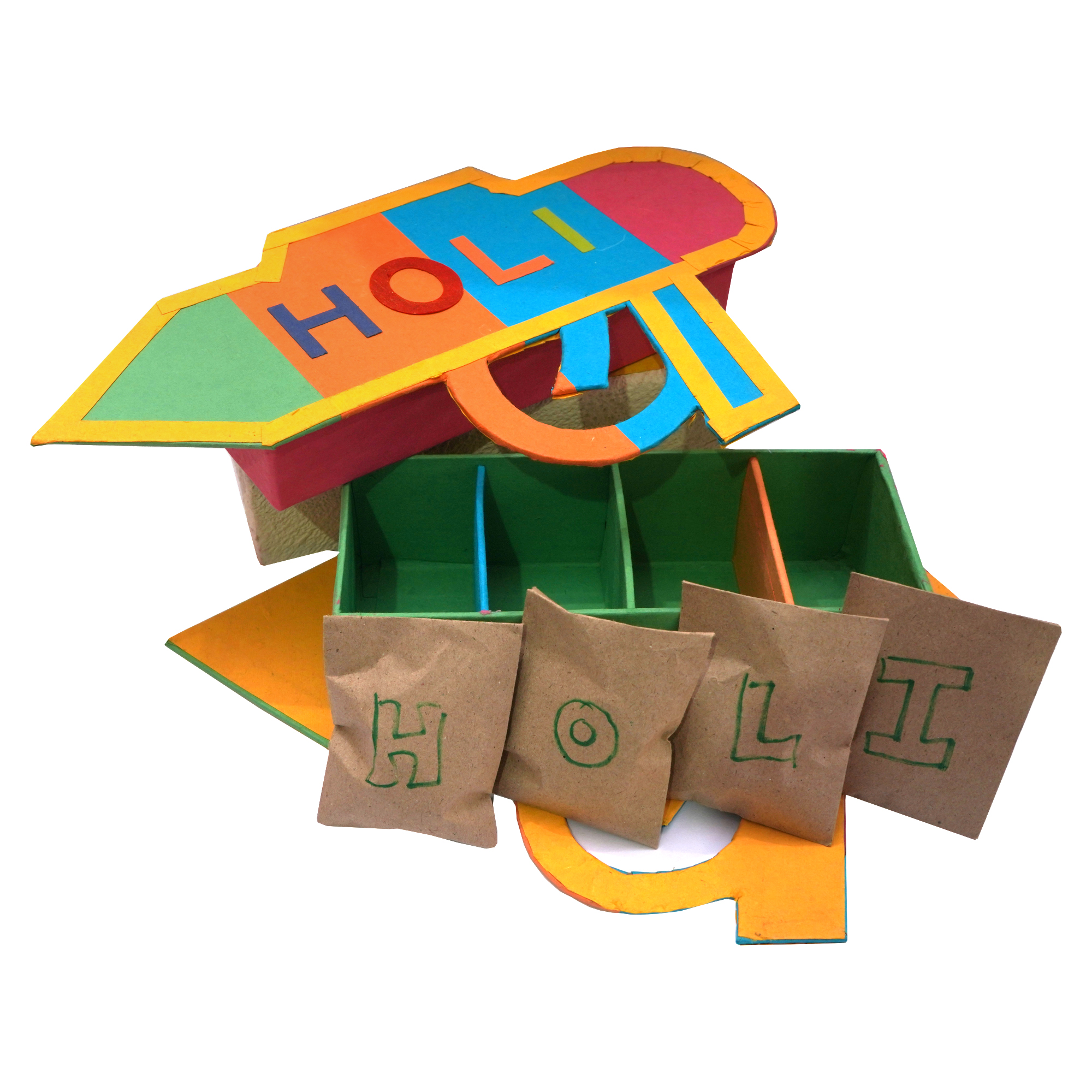  Holi Pichkari box with brown envelope