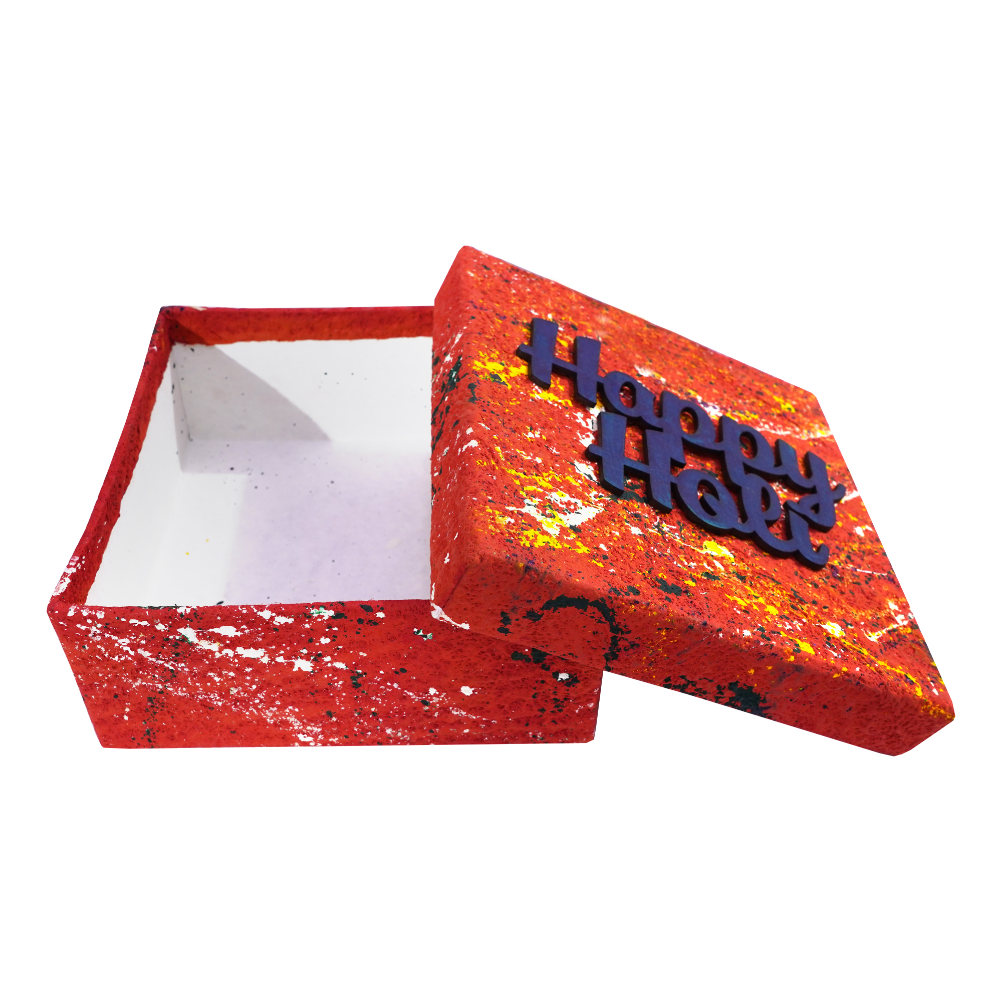 Holi Splash Box Red (8”x8”x2”)