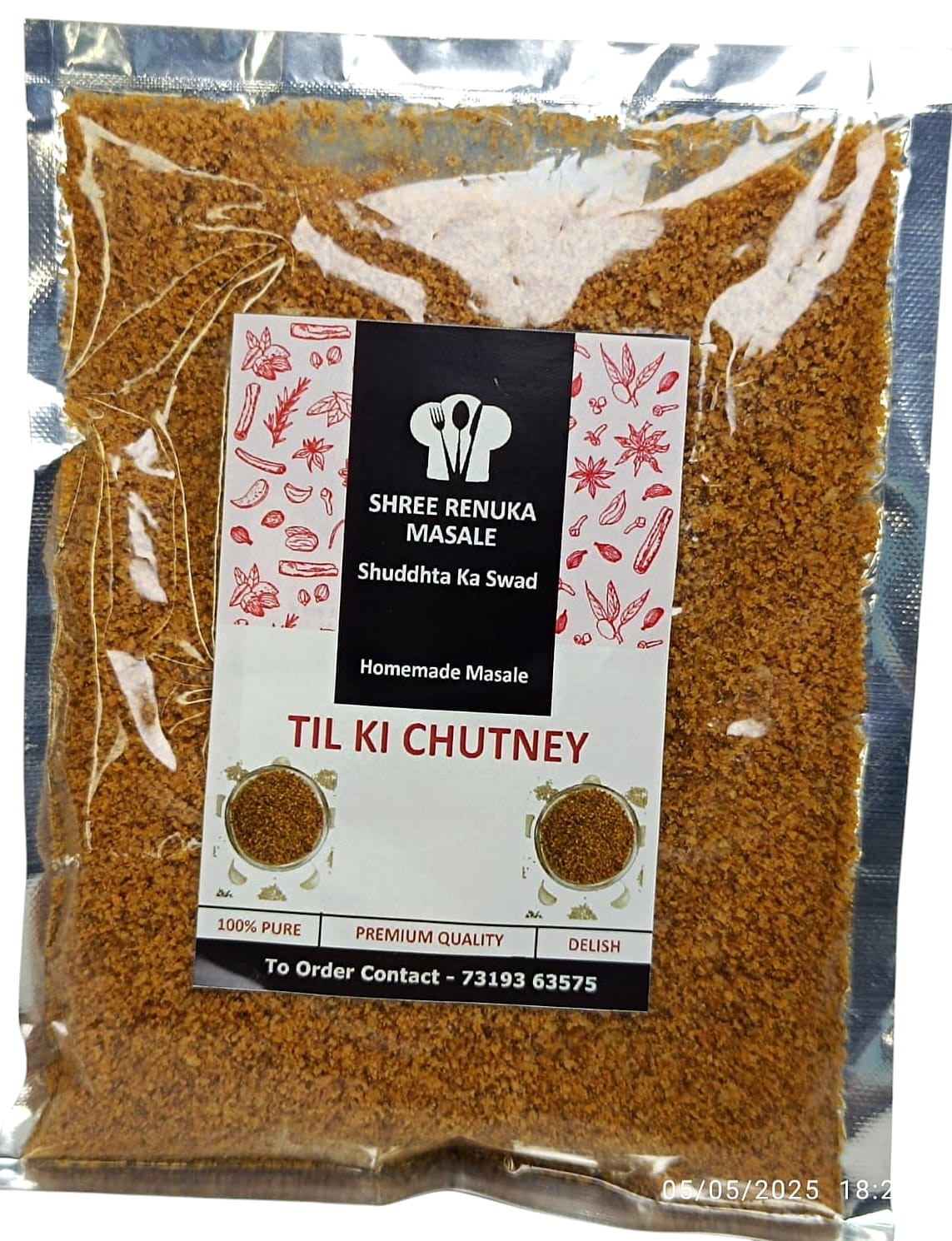 Til Ki Chutney, Home Made, 200g (Pack of 2, 100gm each)