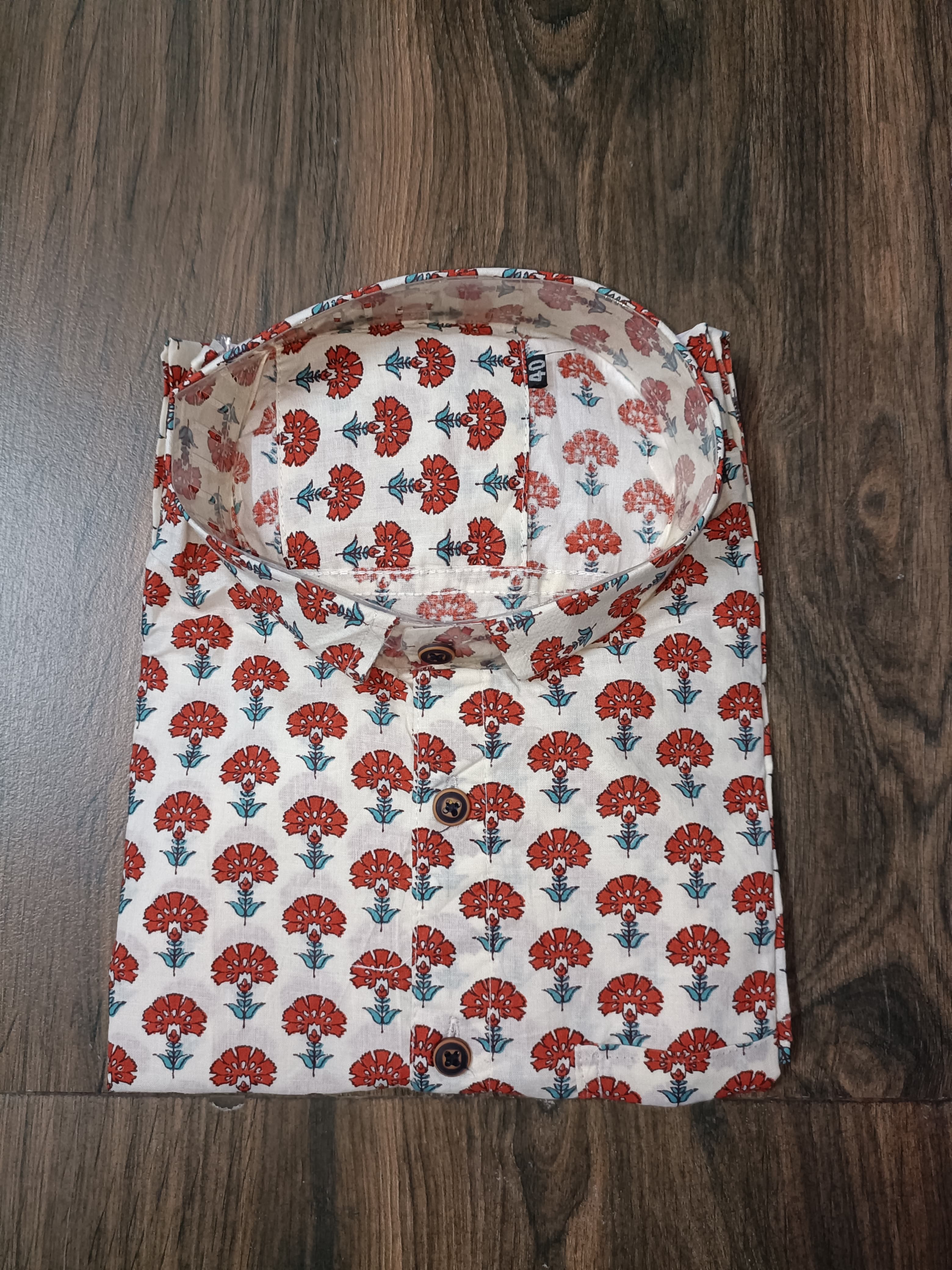 Printed Jaipuri Pure Cotton Half Sleeves Shirt