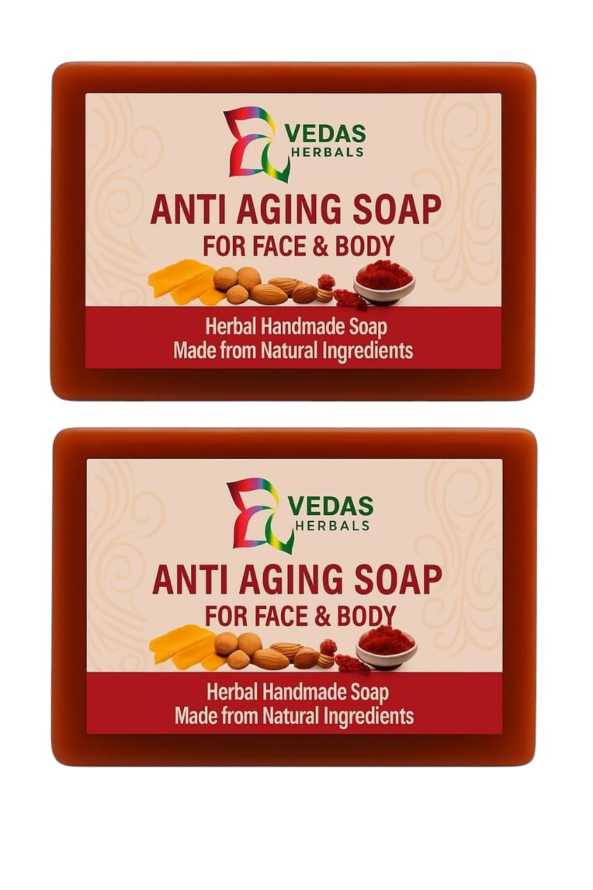 VEDAS HERBALS 100% Herbal Handmade Anti-Aging, Bathing Bar. 90g to 10