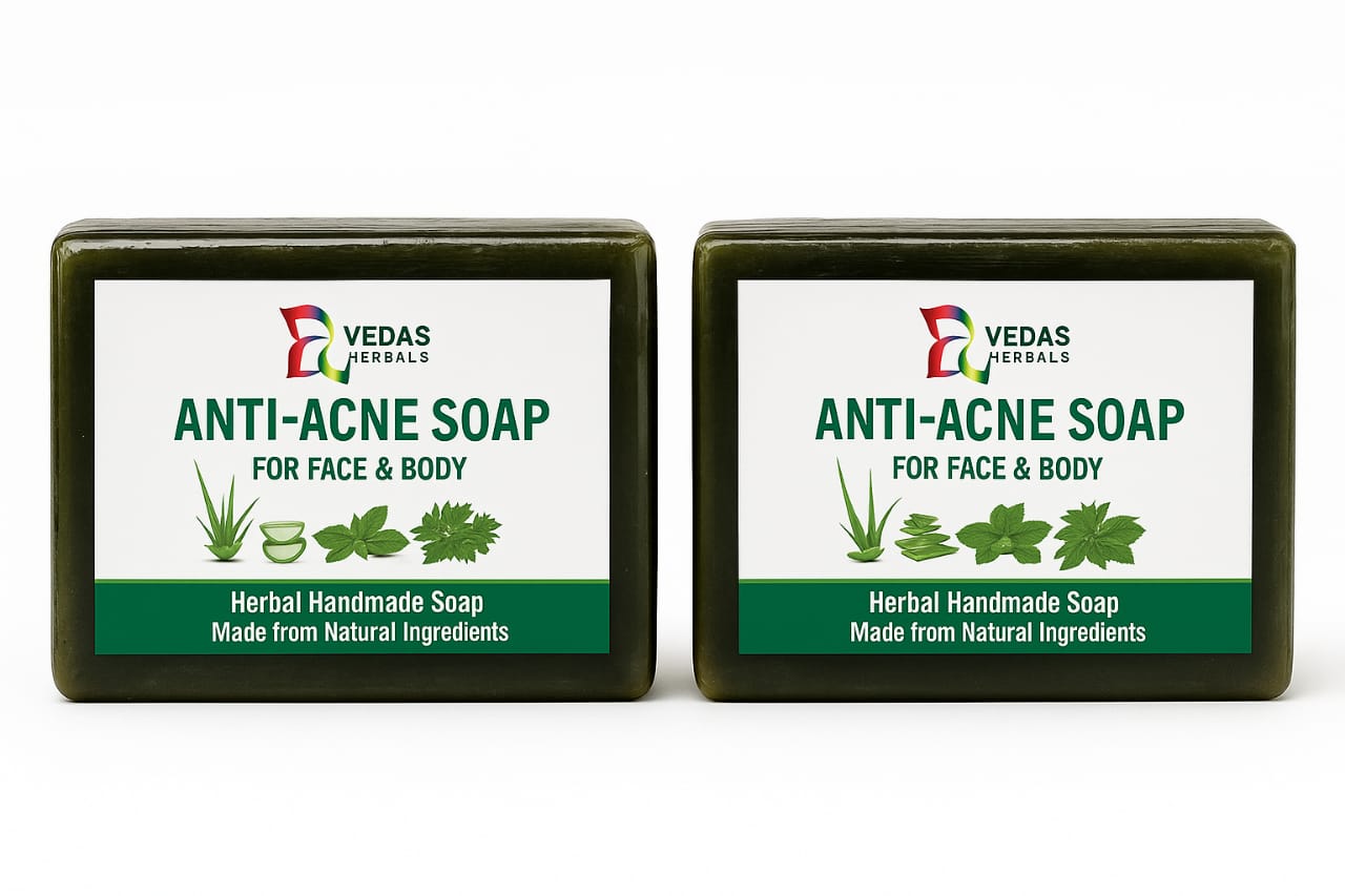 VEDAS HERBALS  Anti-Acne Soap ( Money Back Guarantee ) 90g to 100g Pack Of 2