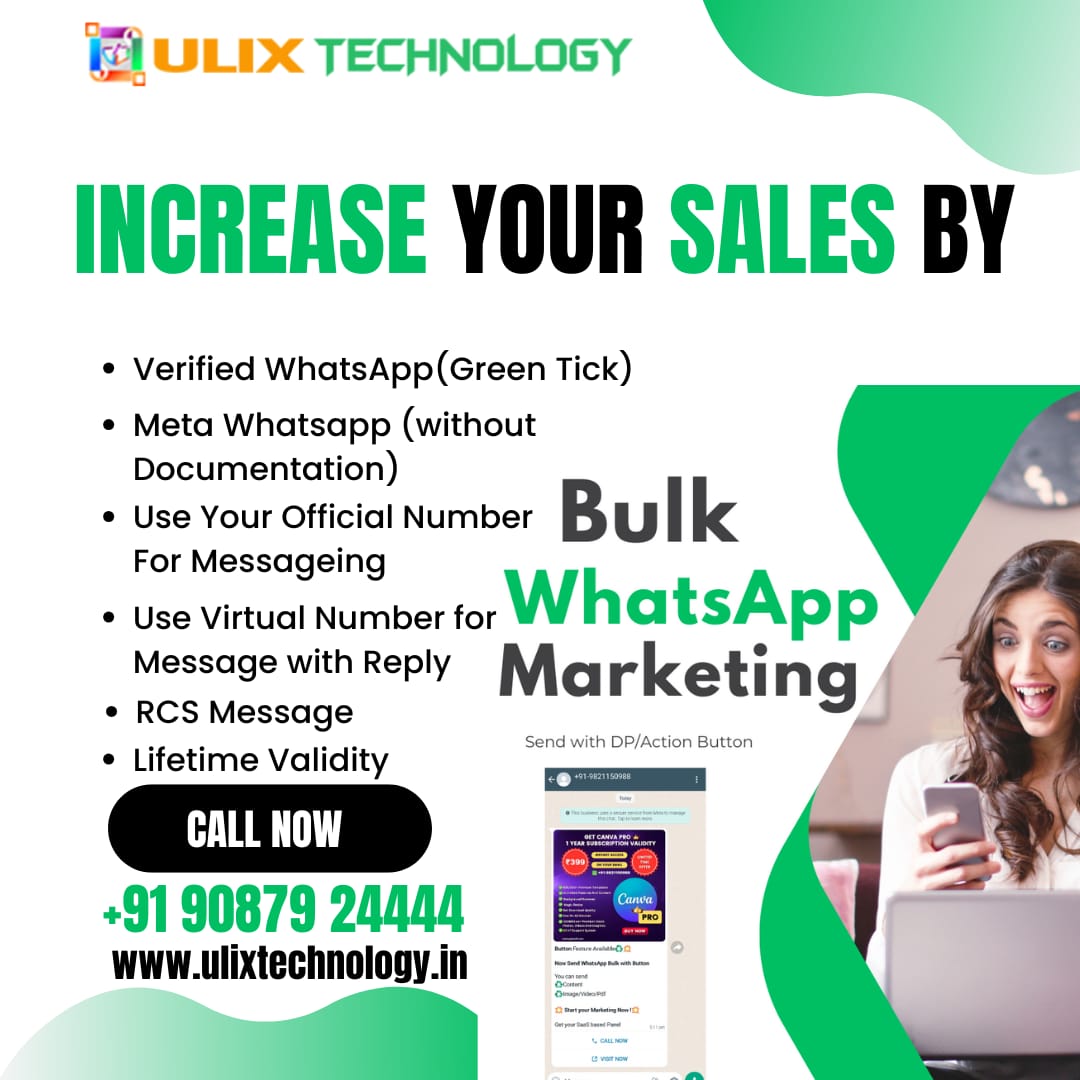 Bulk Whatsapp Marketing, Bulk SMS,Bulk Voice Call,Bulk E-mail