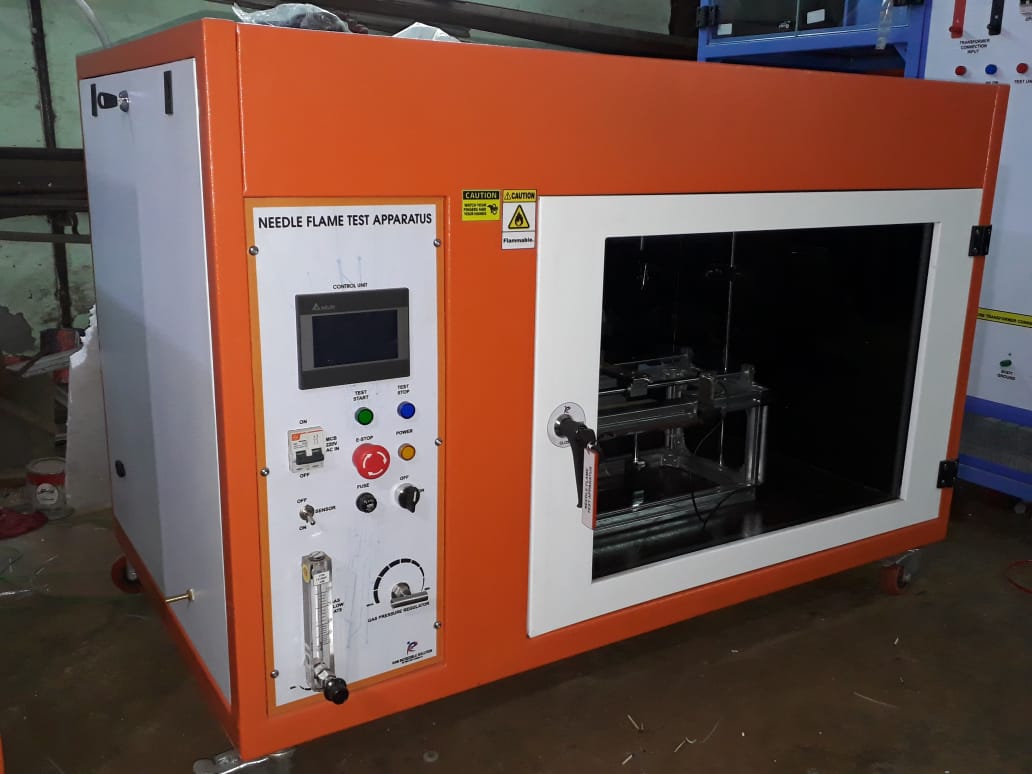 Needle flame test apparatus