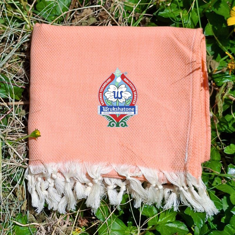 Wrukshatone Natural Dyed Organic Cotton Softy Bath Towel - Marie Gold Orange