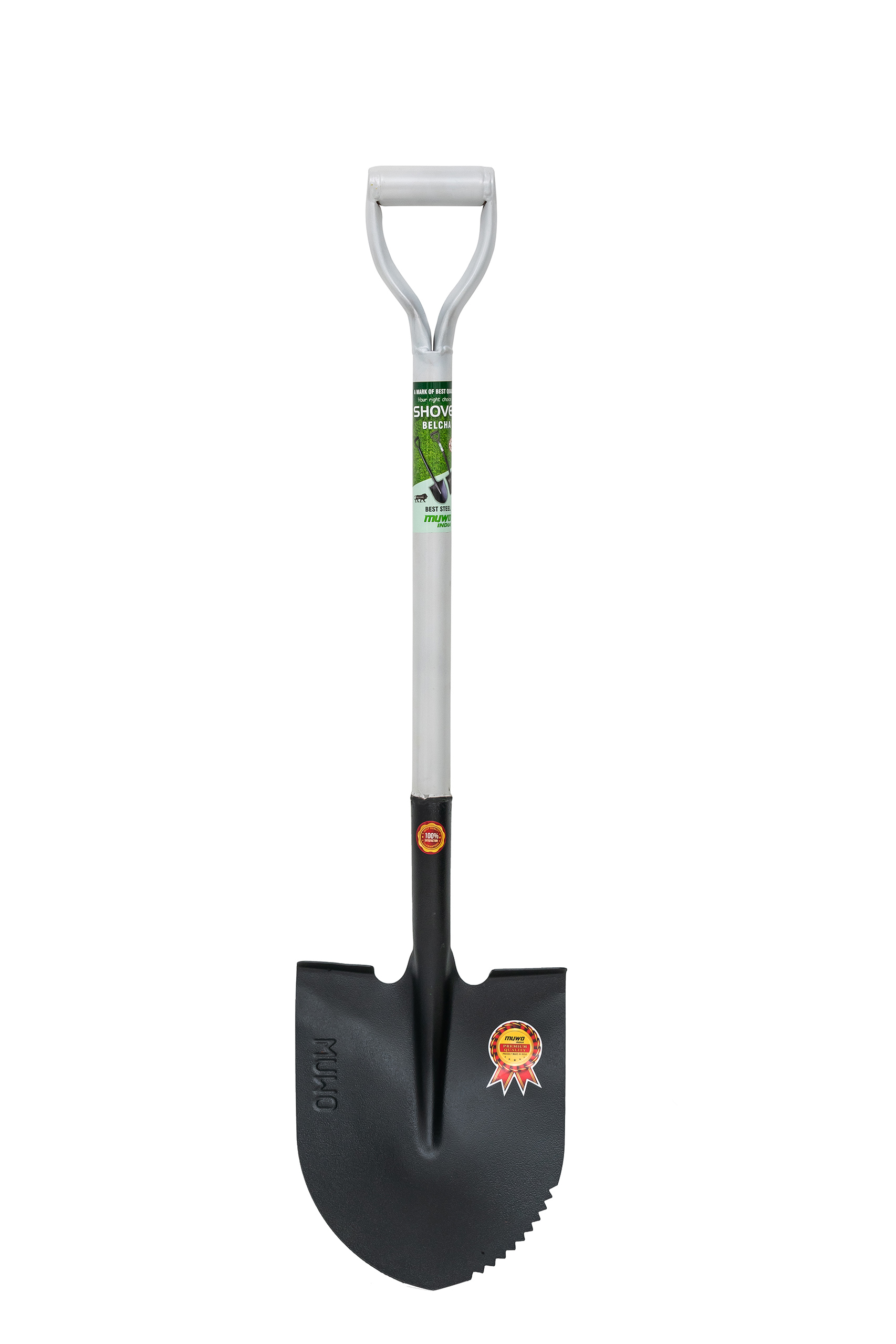MUWO Round Shovel with 1 Side Cutting Teeth