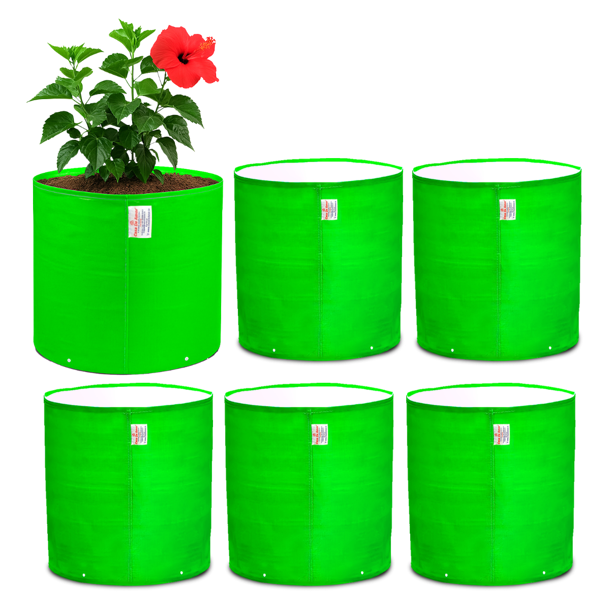 HDPE 260 GSM Green Grow Bag (15x15 Inches)