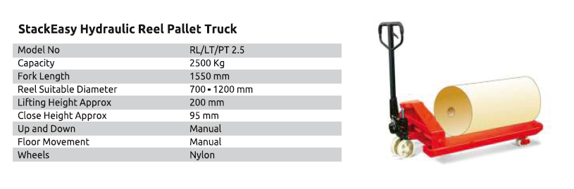 StackEasy Hydraulic Reel Pallet Truck