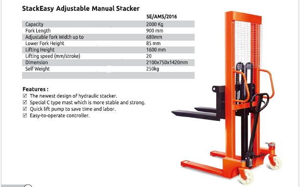 StackEasy Adjustable Manual Stacker