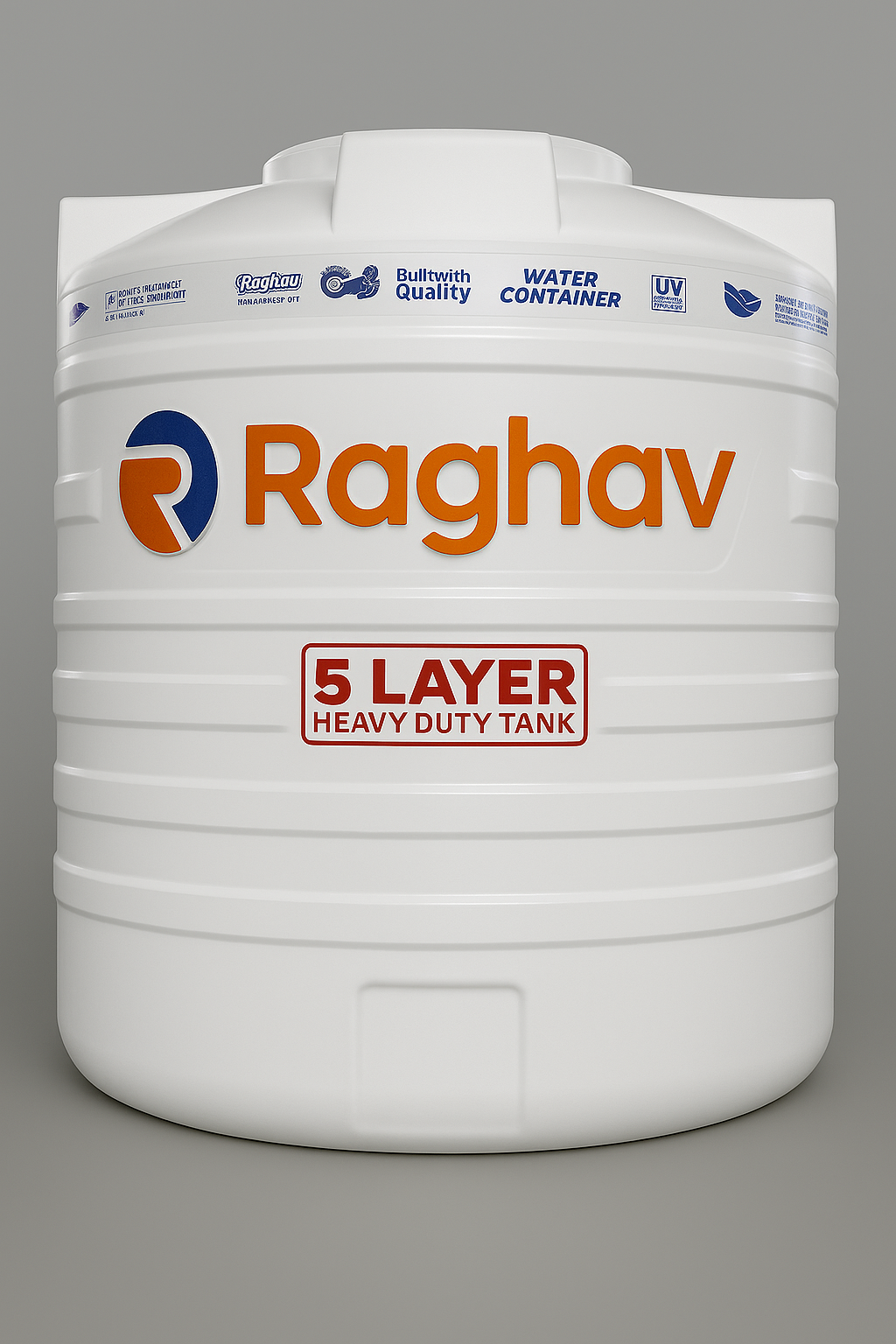 Raghav 1000 Litres 5 Layer Water Tank (White) – Food Grade, Durable & UV Protected