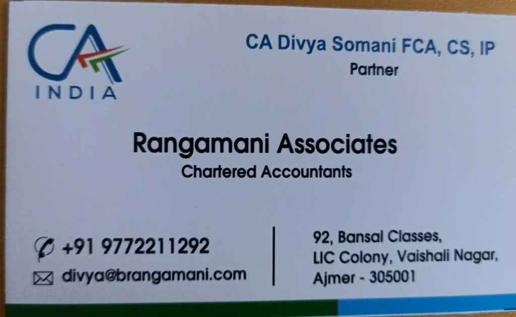 Chartered Accountant (Consultancy & Accounting Services)