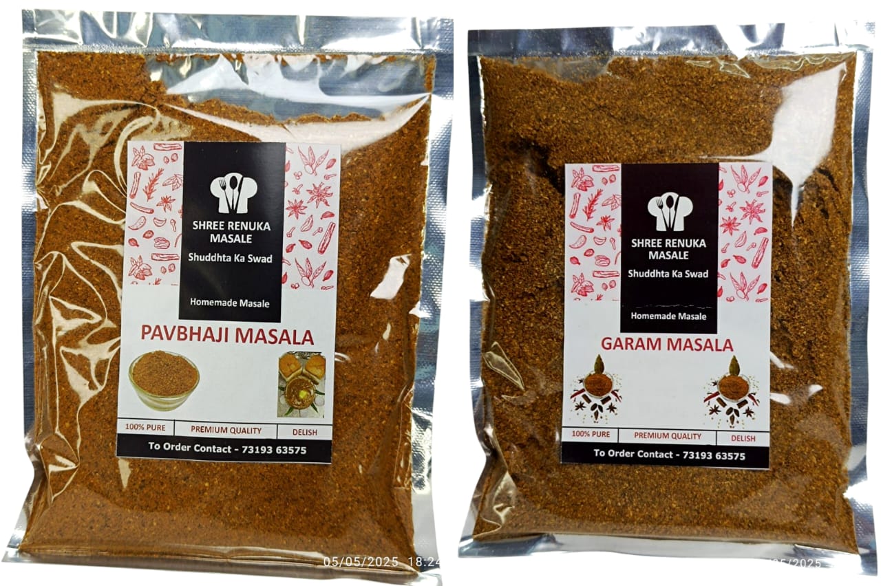Homemade Pav Bhaji Masala, 100 gms & Garam Masala Powder, 100gm | Combo