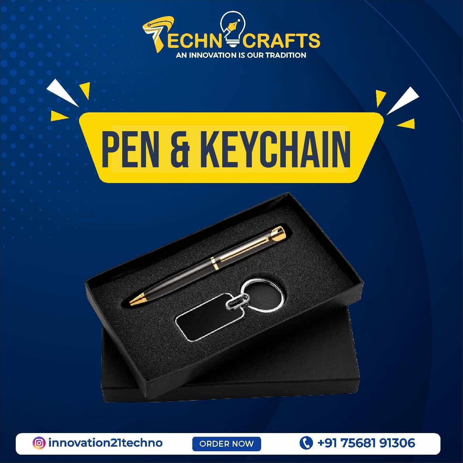 Customized  Pen & Keychain Set 