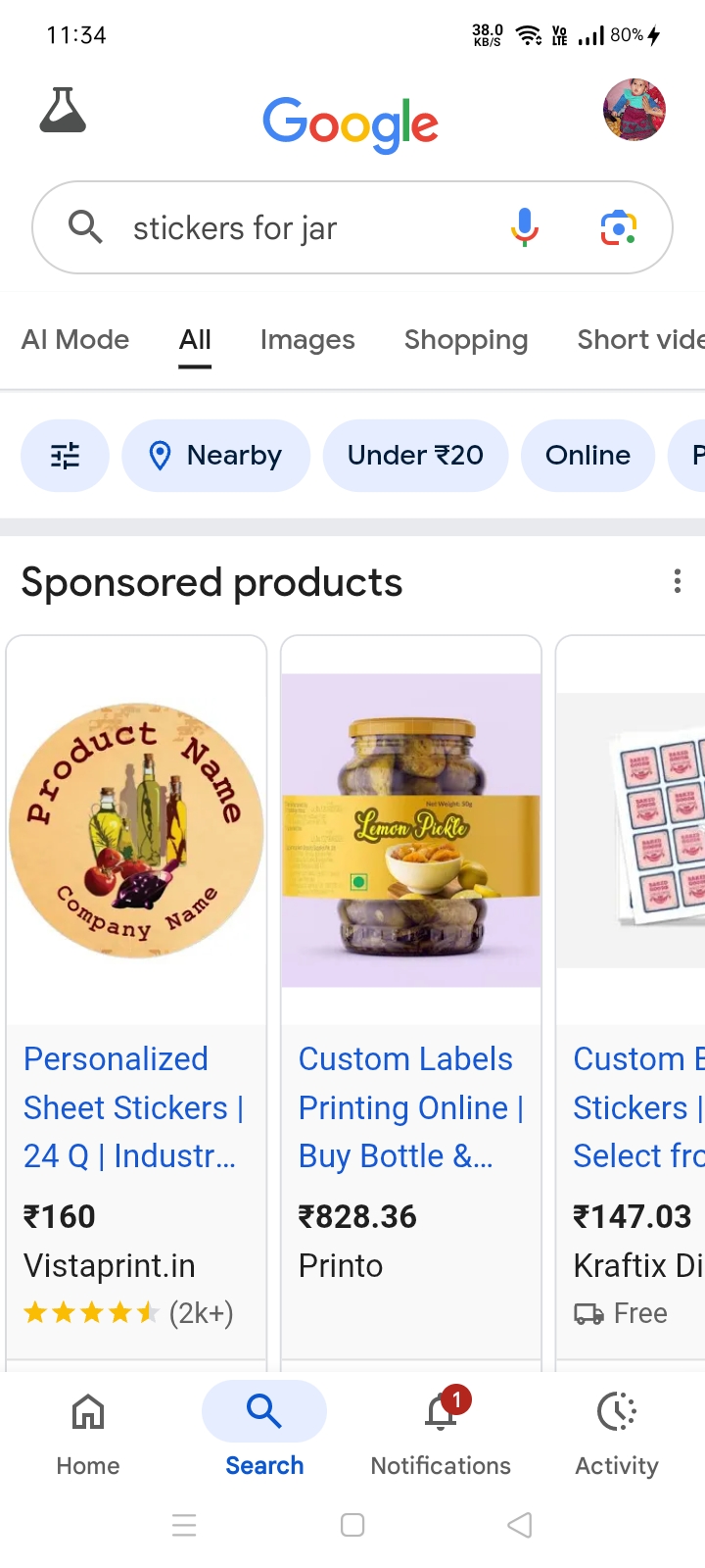 Custom labels