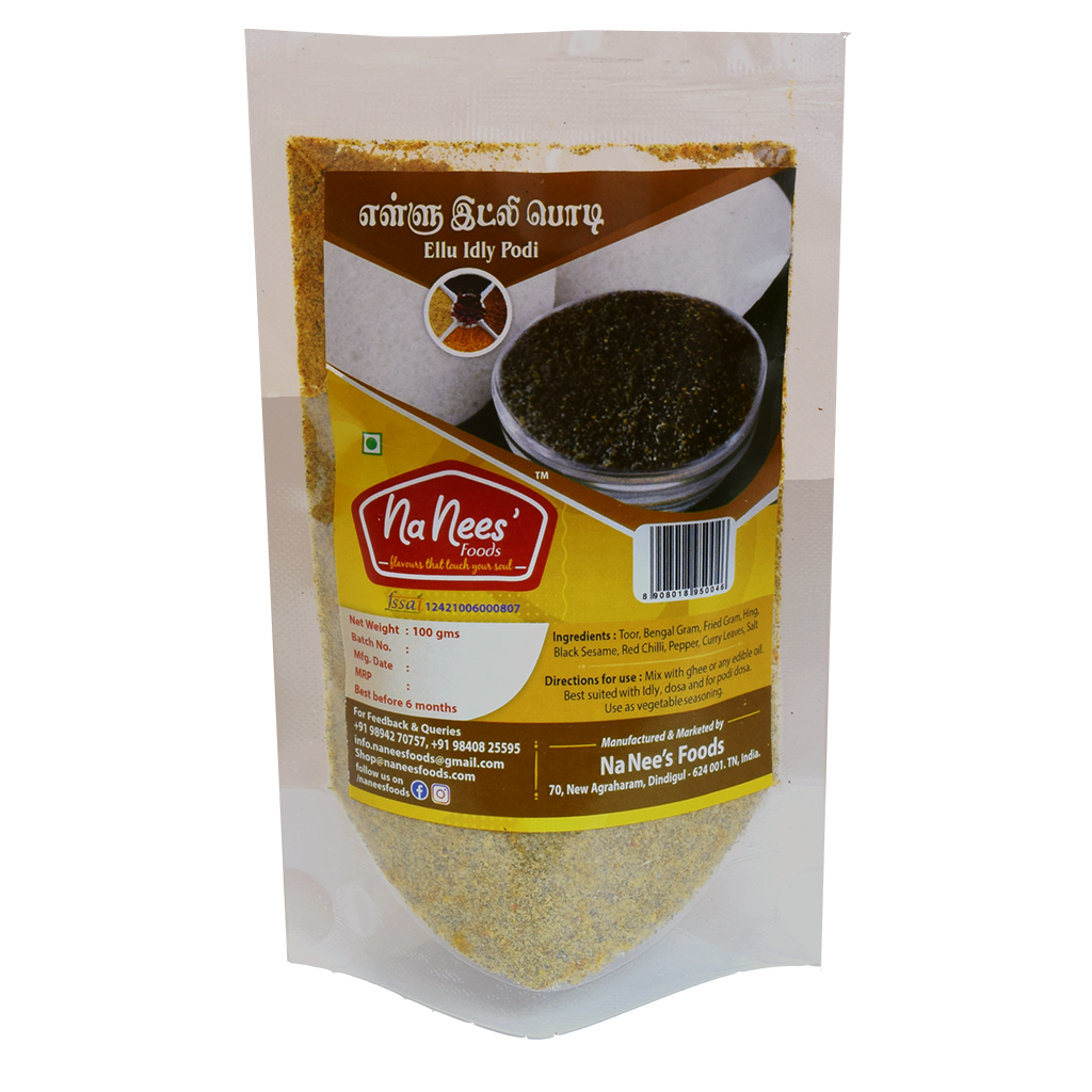 Ellu Idli Podi | Black Sesame Idli Dosa Chili Powder | 100 g Pack