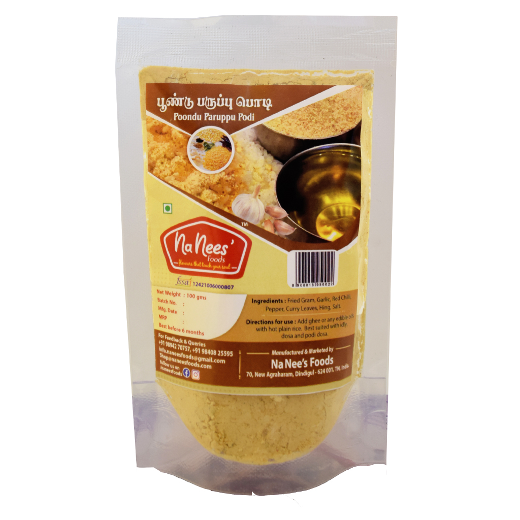 Garlic/Poondu Rice Powder | Instant Rice Mix | Healthy Rice Dhal Powder | 100 g Pack