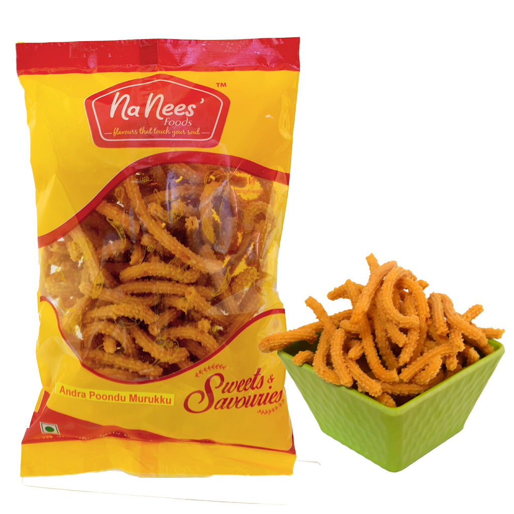 Andhra Poondu/Garlic Murukku | Andhra Garlic Sev | 150 g Pack