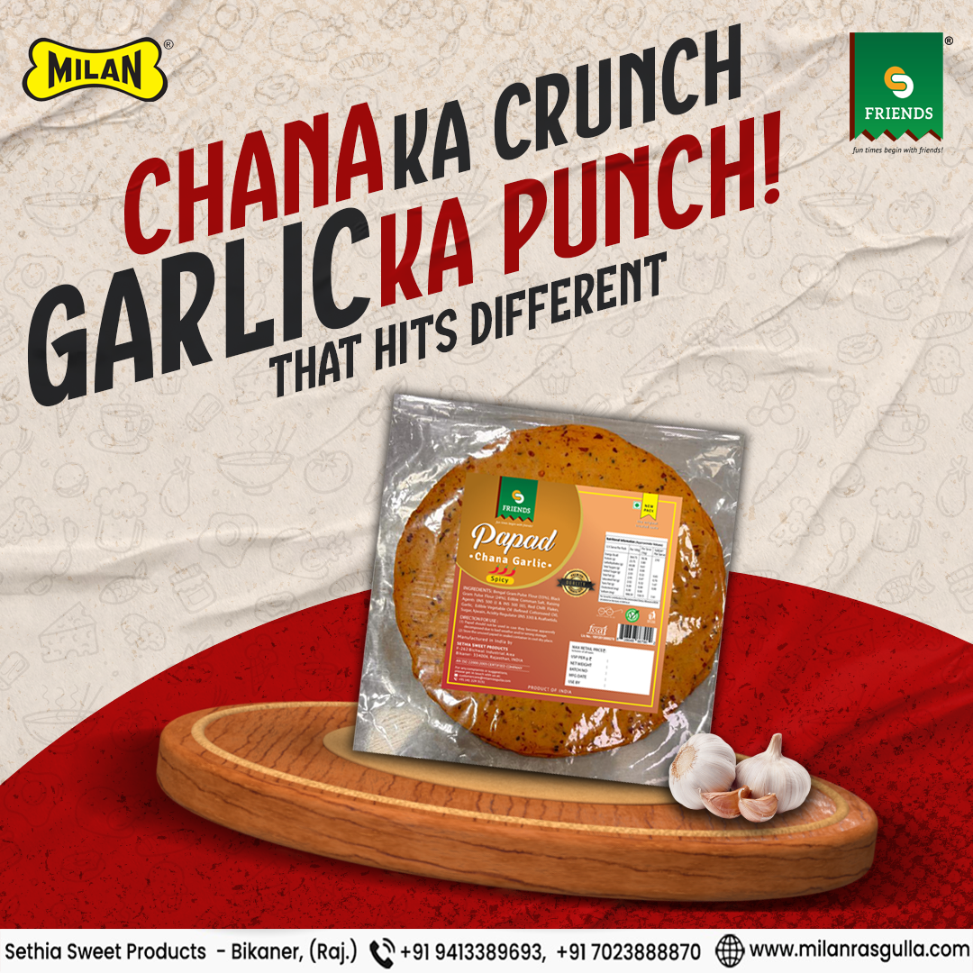 CHANA GARLIC PAPAD 200g