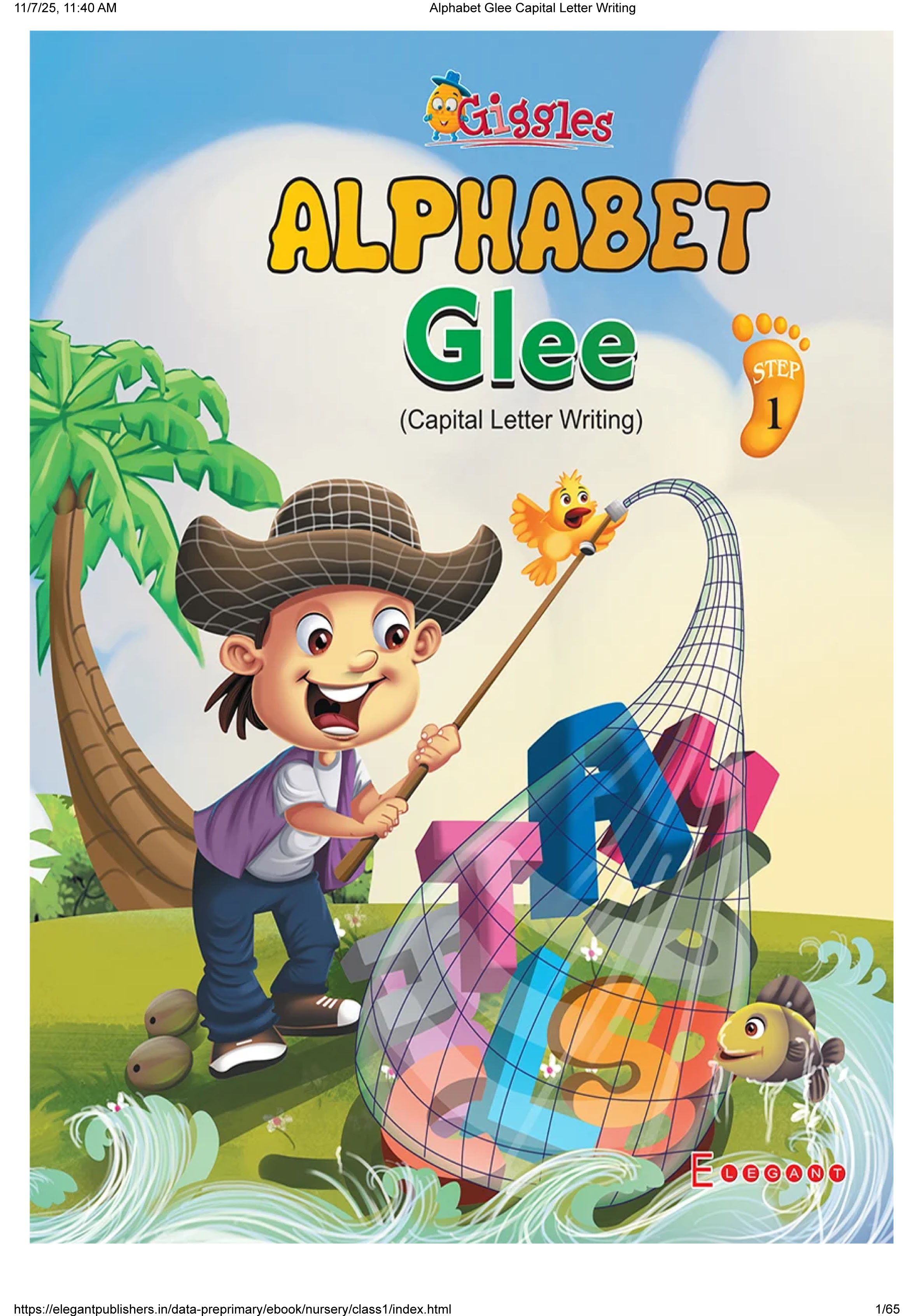 Alphabet Glee – English Capital Letter Writing Book for Nursery Kids | Fun Early Writing Book | Giggles Series by Elegant Publishers