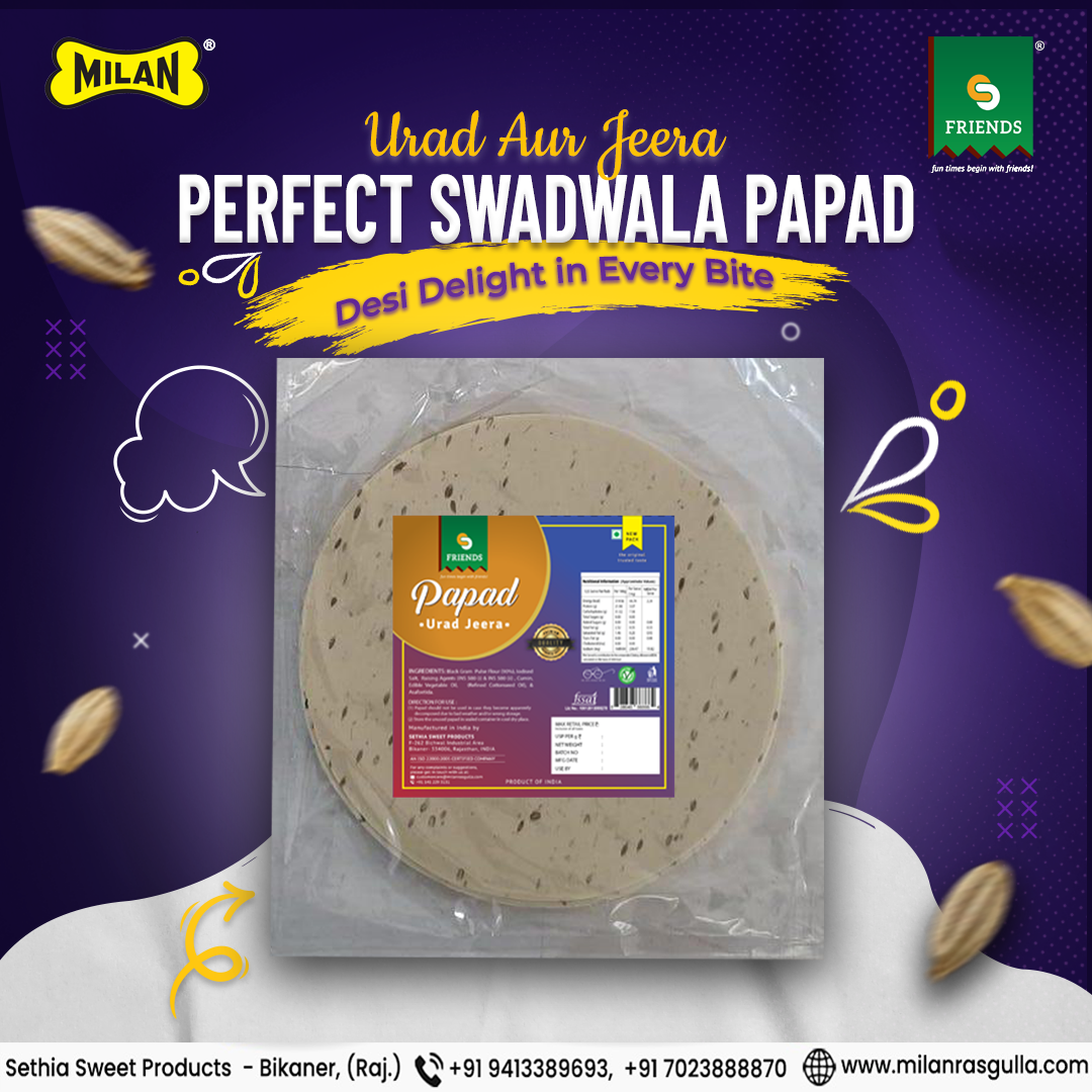 URAD JEERA PAPAD 200g