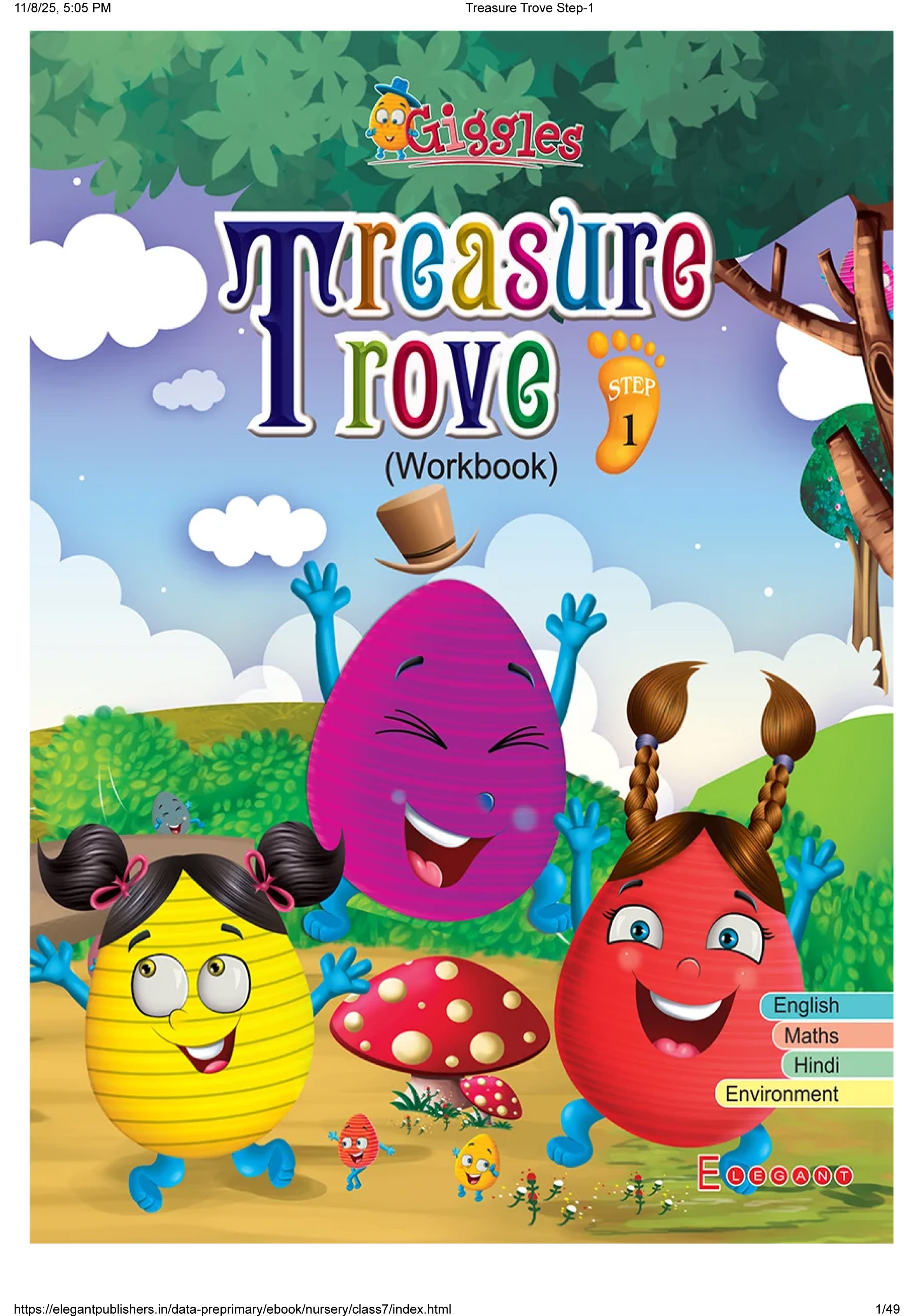 Treasure Trove – Activity Workbook for Nursery Kids | Early Learning Book by Elegant Publishers