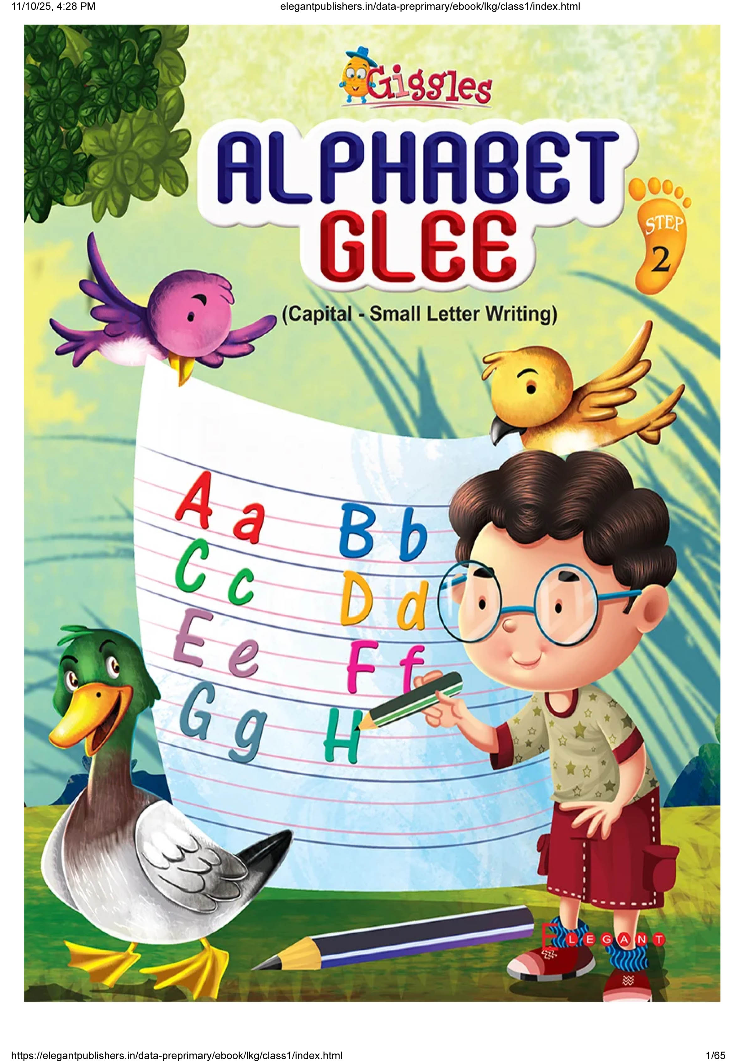 Alphabet Glee – English Capital & Small Letter Writing Book for LKG Kids | Early Handwriting Practice