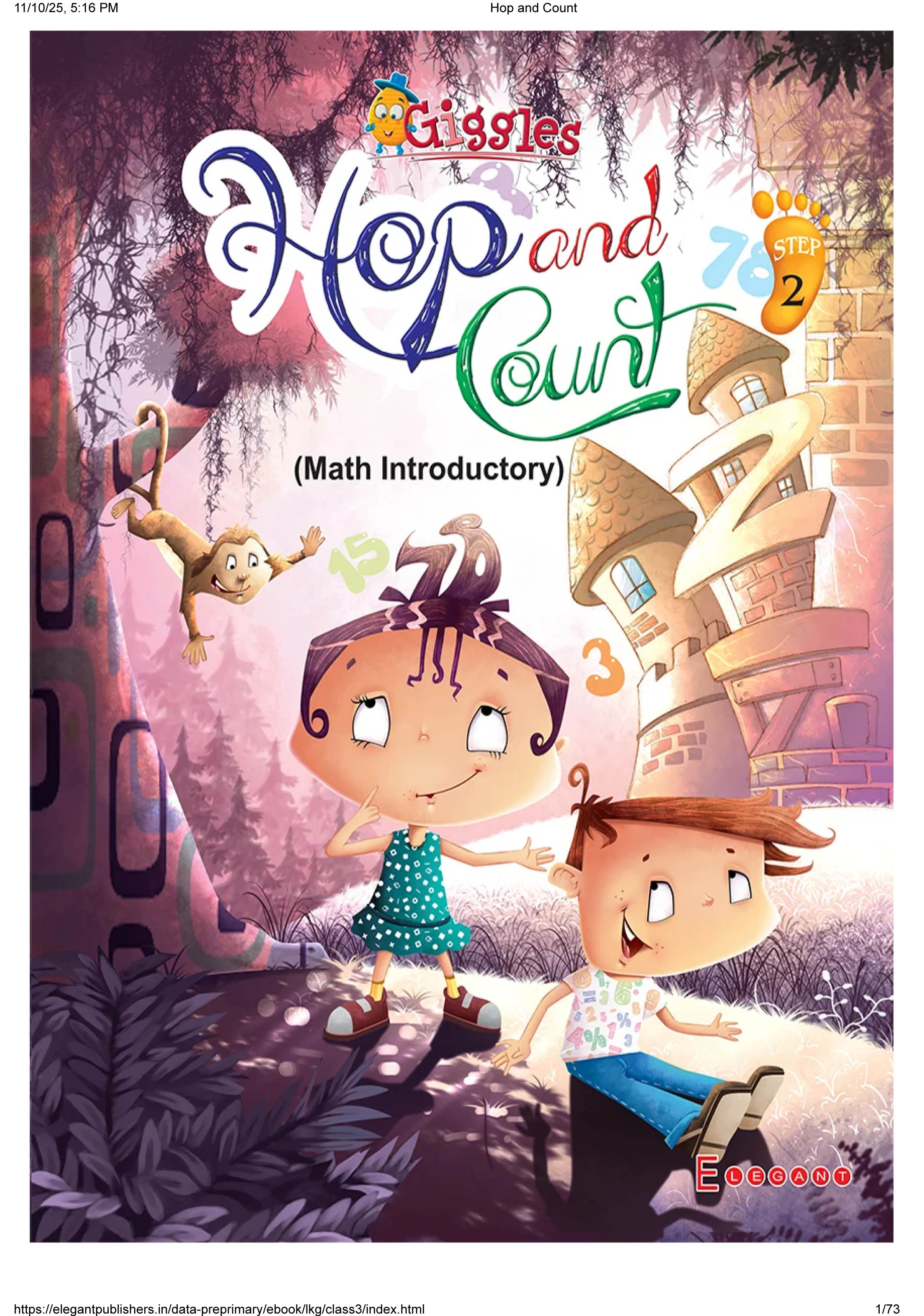 Hop and Count - Fun Math Introductory Book for LKG Kids | Early Learning Numbers & Counting Activities | Educational Workbook by Elegant Publishers