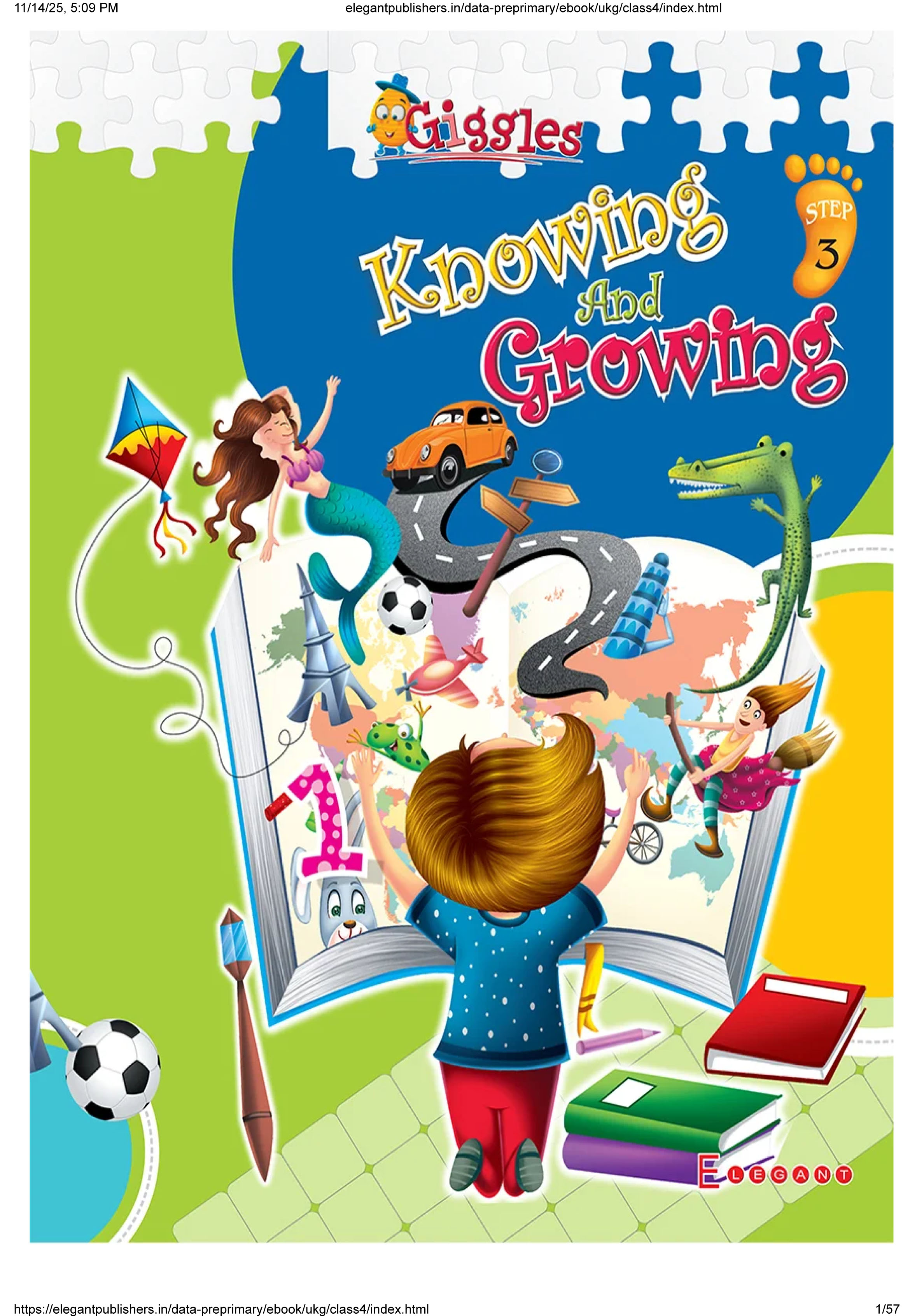 Knowing and Growing – Early Learning Book for UKG Kids | Fun Activities & Skill Development by Elegant Publishers