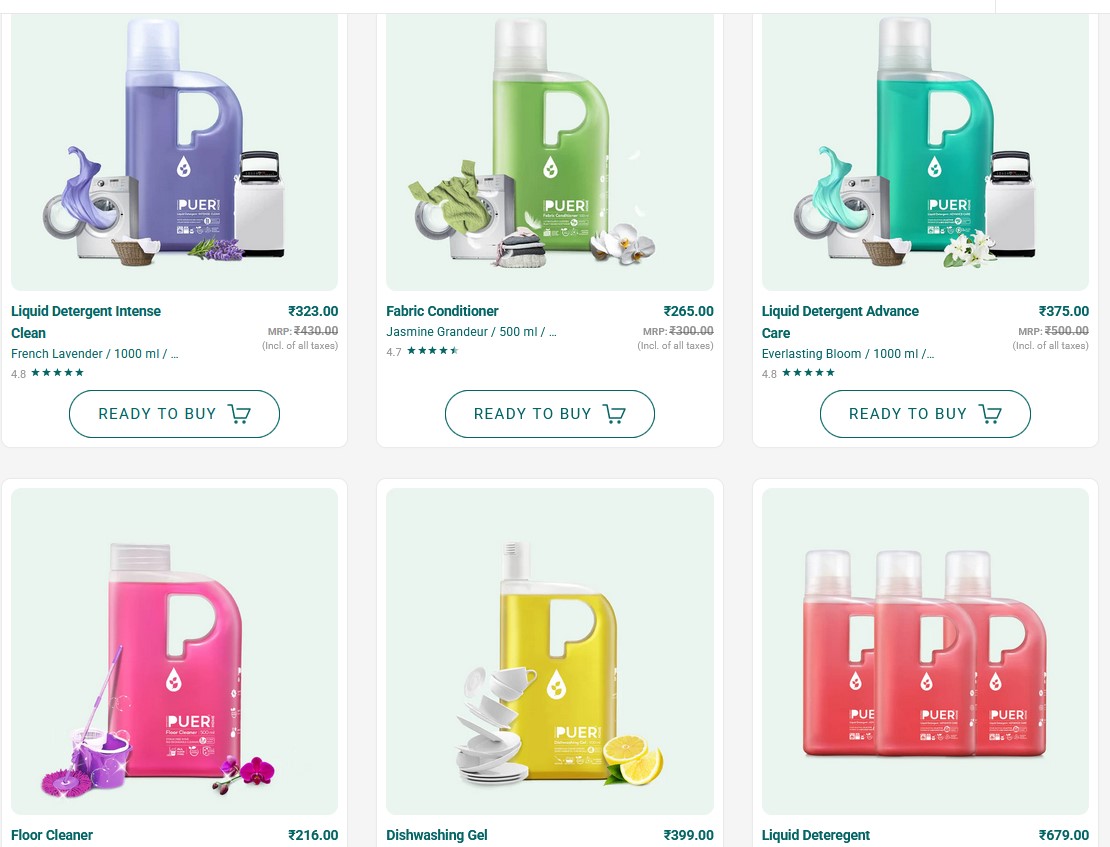 Detergent ,body spray, hair shampoo & other products