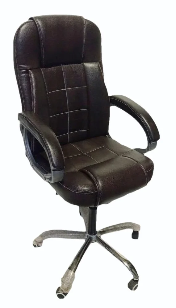 Black SS Mid Back Revolving Office Chair