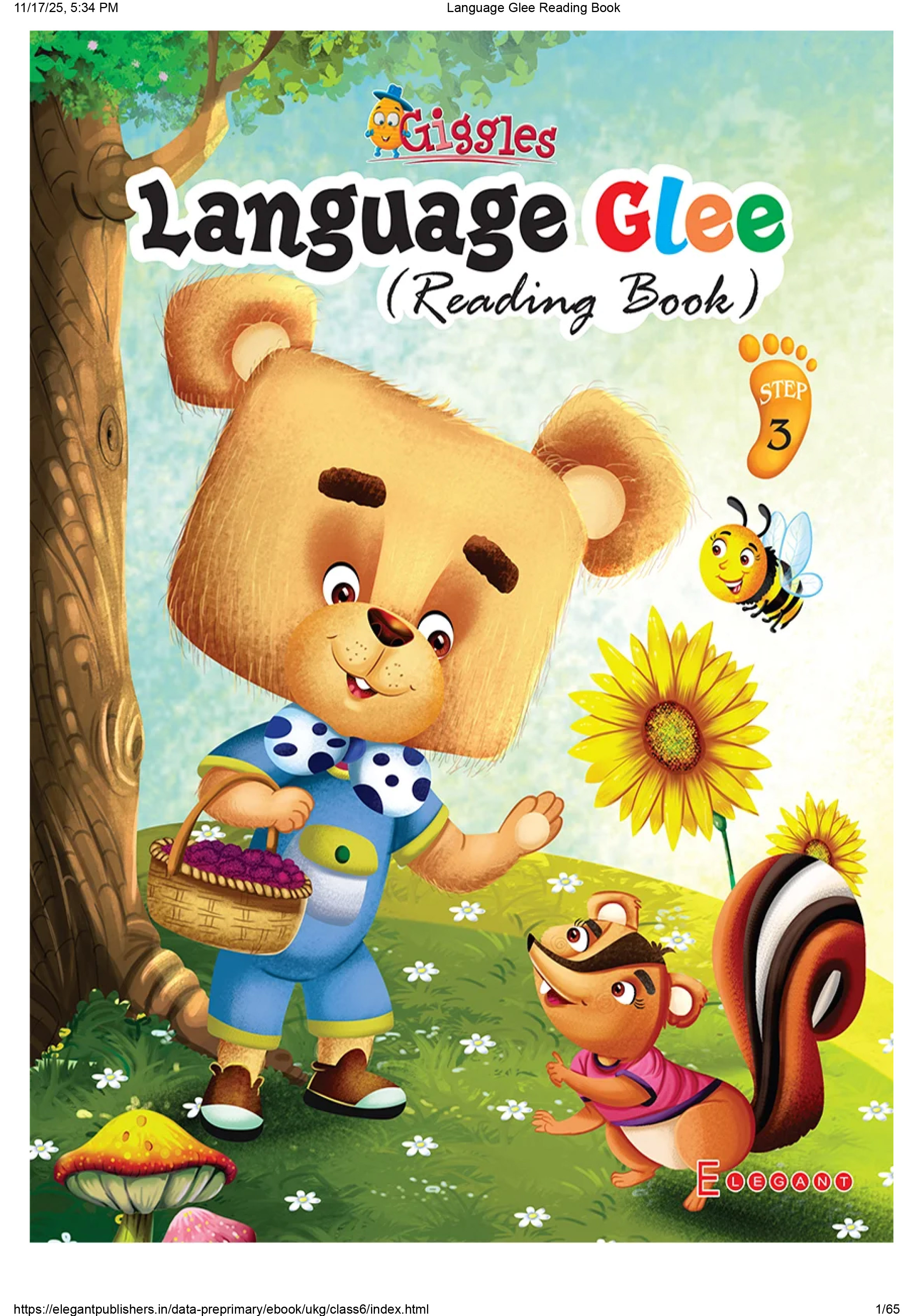 Language Glee – Early Reading Book for UKG Kids | Learn Words & Build Skills by Elegant Publishers