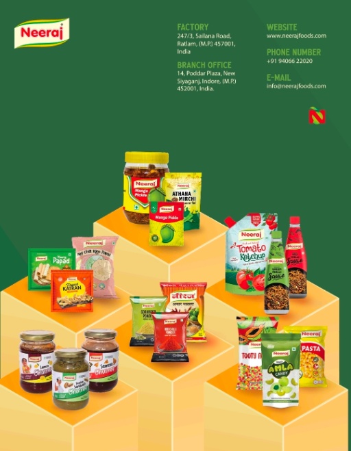 Pickles, spices, sauces, ketchup, Papad, murabba