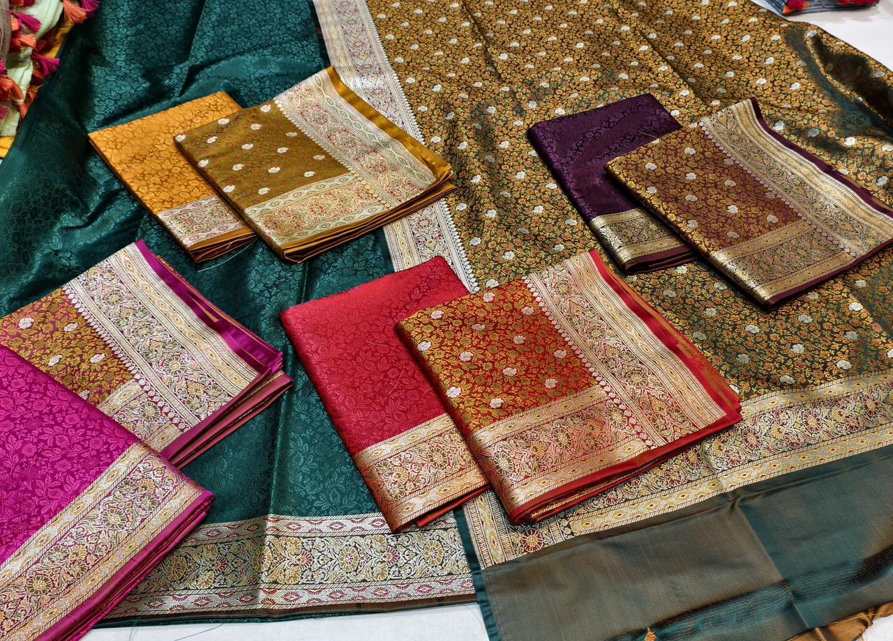 Unstitched Banarasi Silk Suit