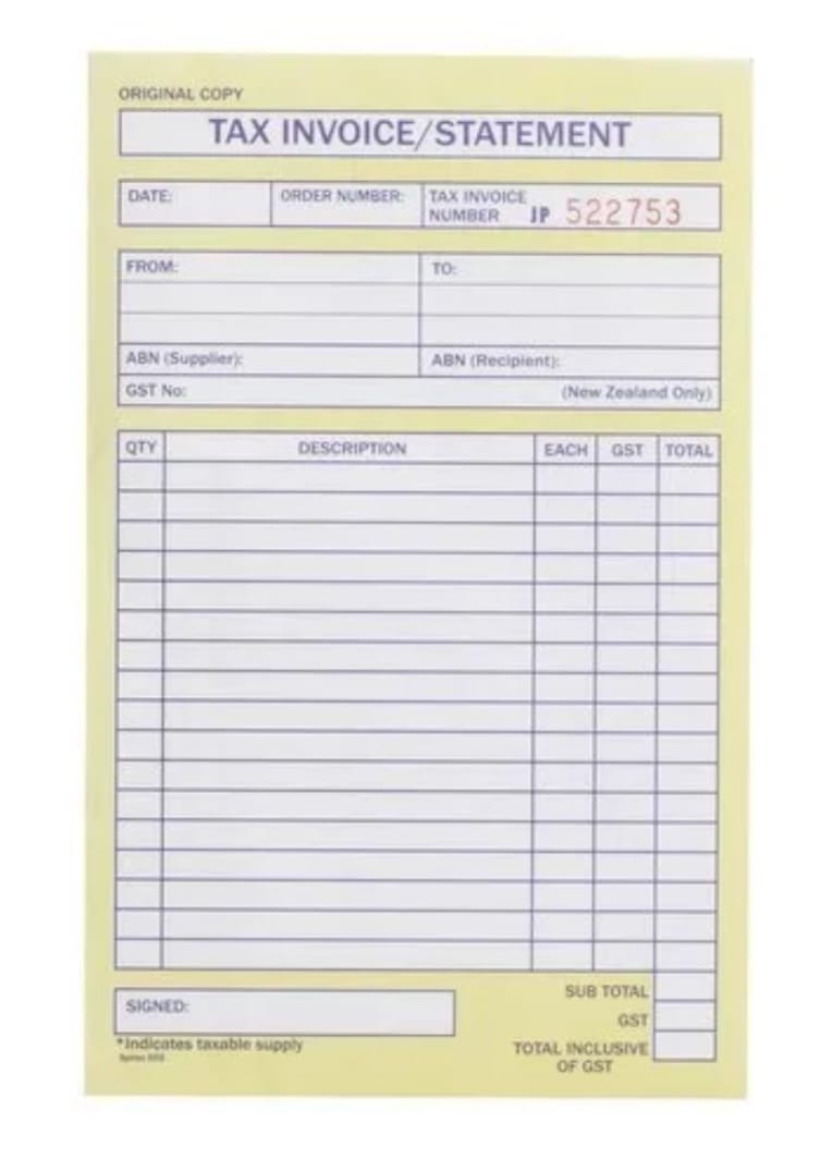 Printing Invoice book