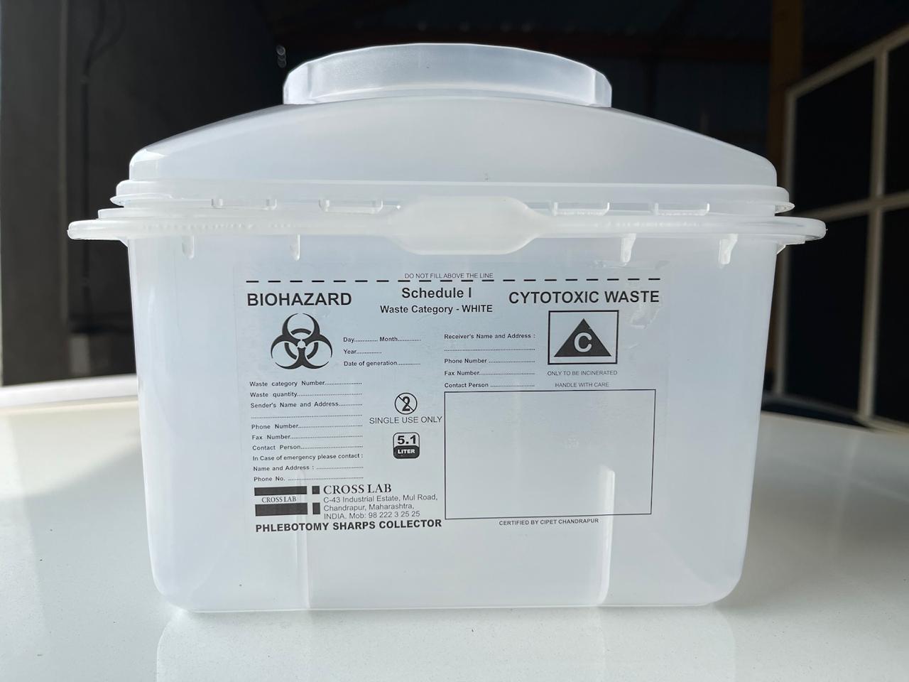 Plastic Puncture Proof Sharp Container