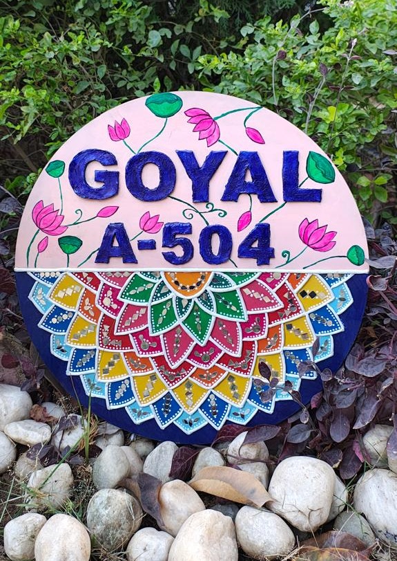 LIPPAN ART AND  PICHWAI NAME PLATE