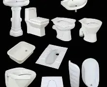 Toilets / Water Closets (WCs): Floor-mounted and wall-hung commodes.