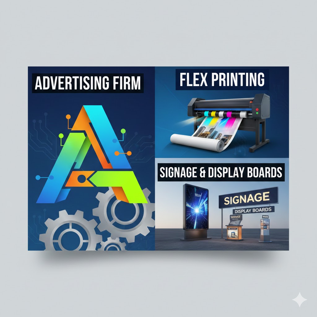 Advertising Firm, Flex Printing, Signage and Display Boards