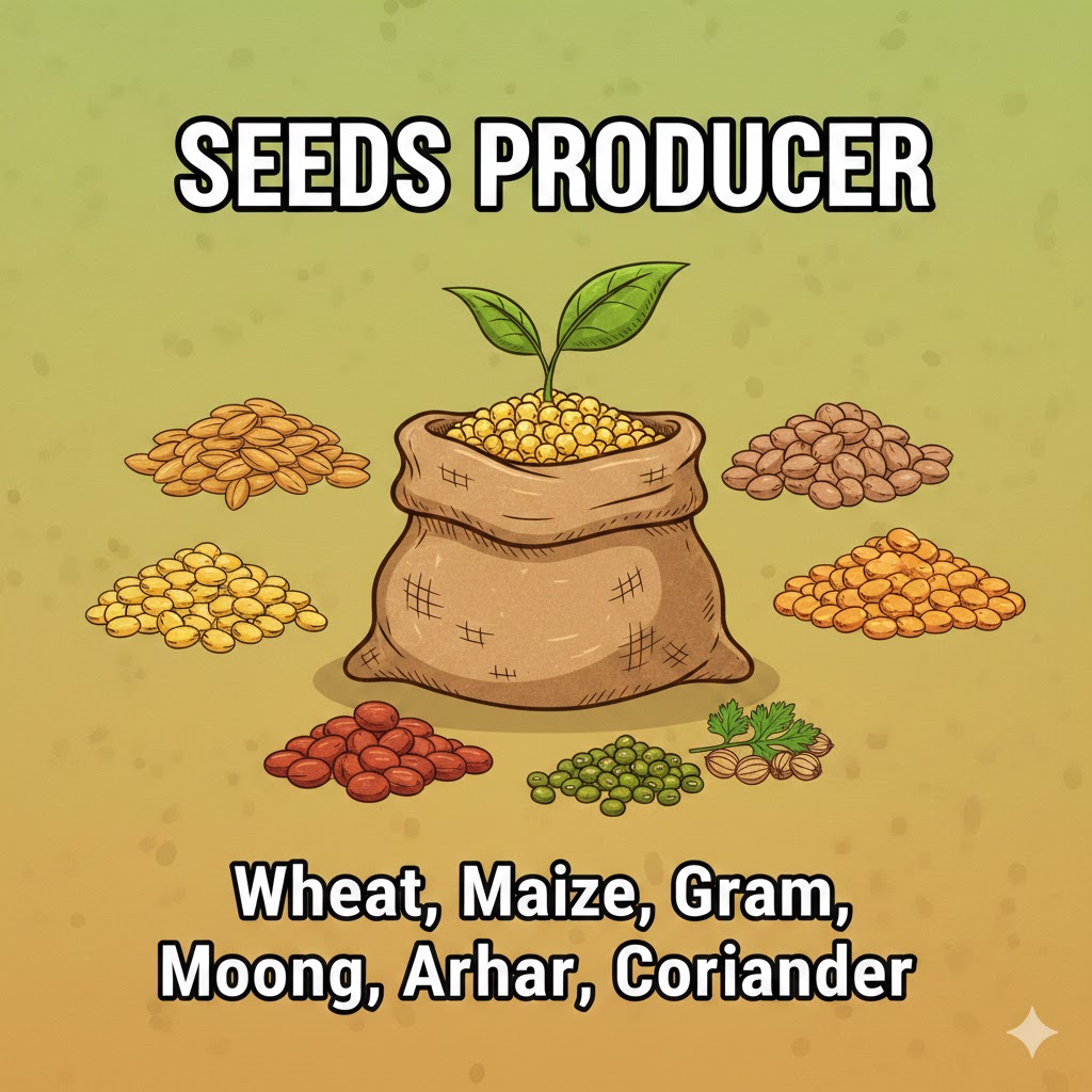 Seeds Producer - Wheat, Maize, Gram, Moong, Arhar, Coriander