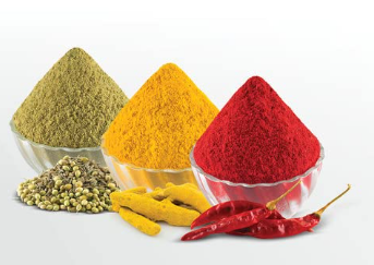  lal mirch, dhania powder & haldi powder 