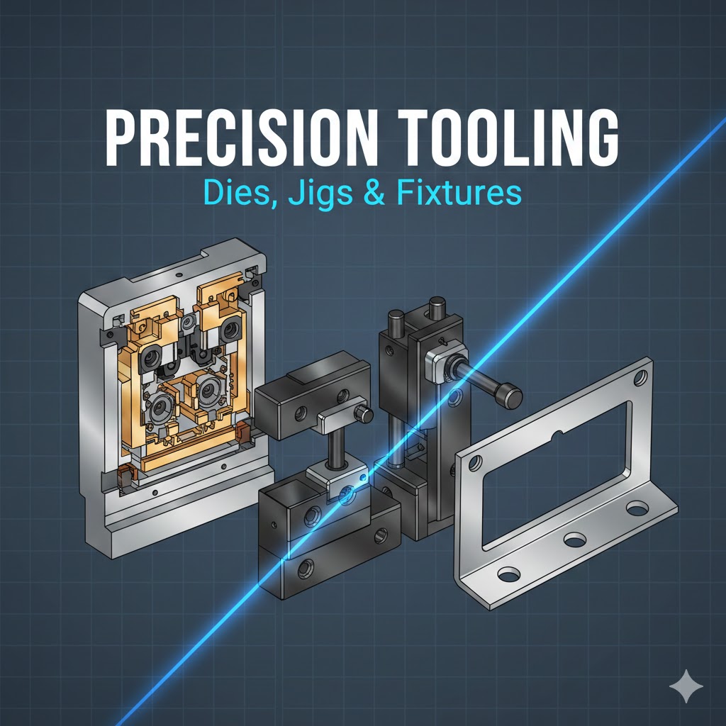 Manufacturing of dies, jigs, fixtures, precision engineering components and sheet metal components.