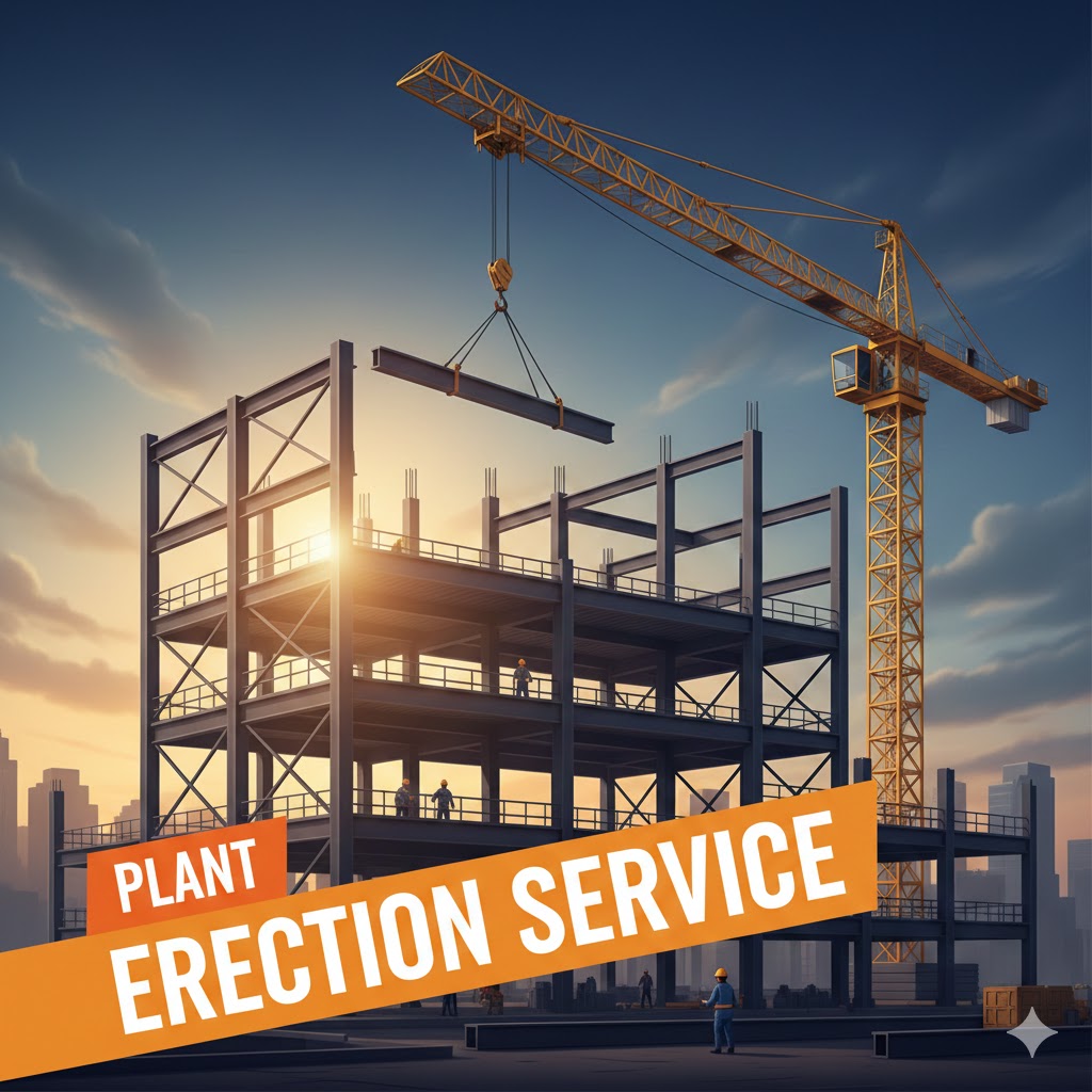 Providing services like plant erection service, crane hiring, heavy job erection and heavy equipment moving services.